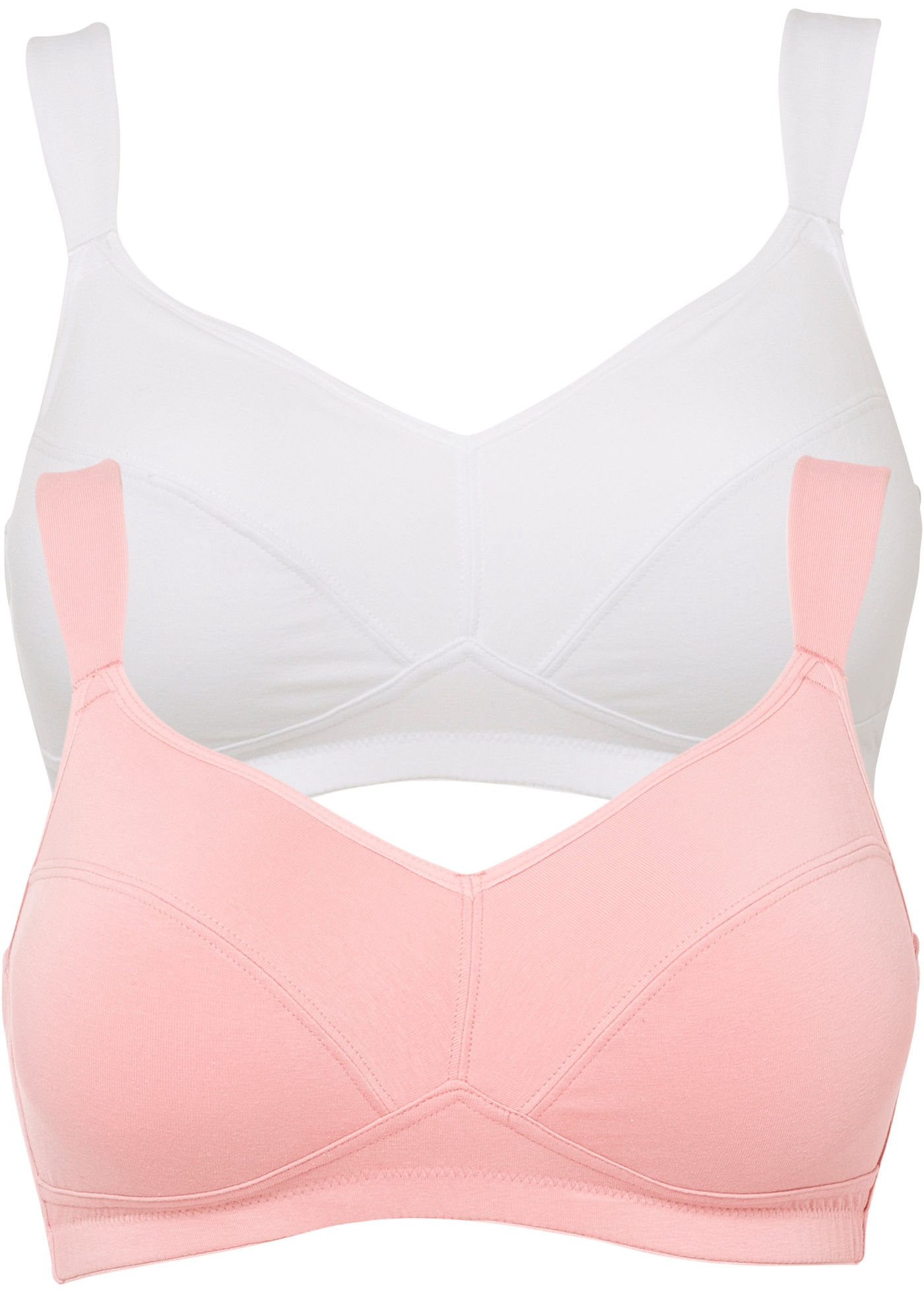 Biustonosz bez fiszbinów z bawełną organiczną (2 szt.)