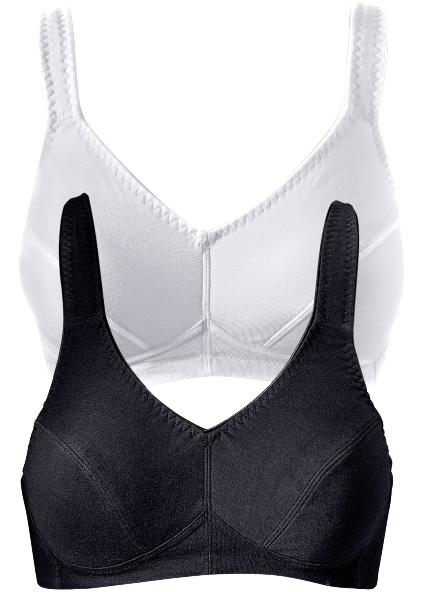 Biustonosz bez fiszbinów z bawełną organiczną (2 szt.)