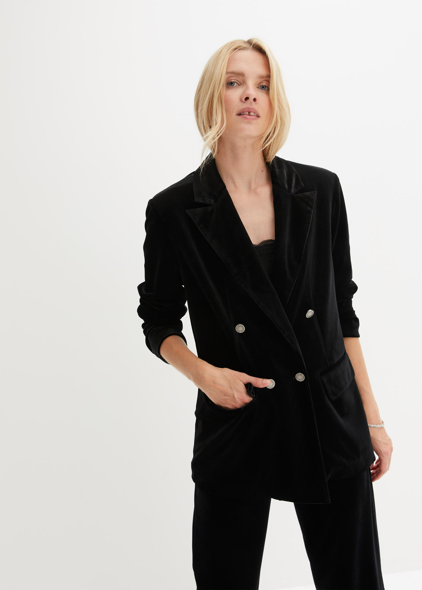 Żakiet z miękkiego aksamitu