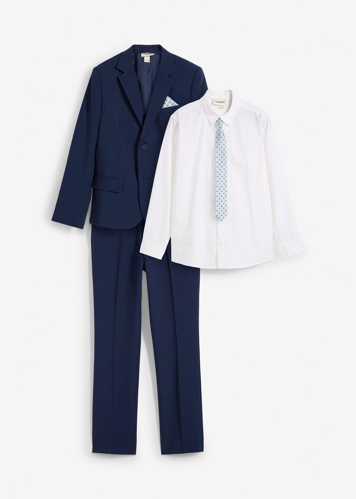 Garnitur + koszula + krawat (komplet 4-częściowy)