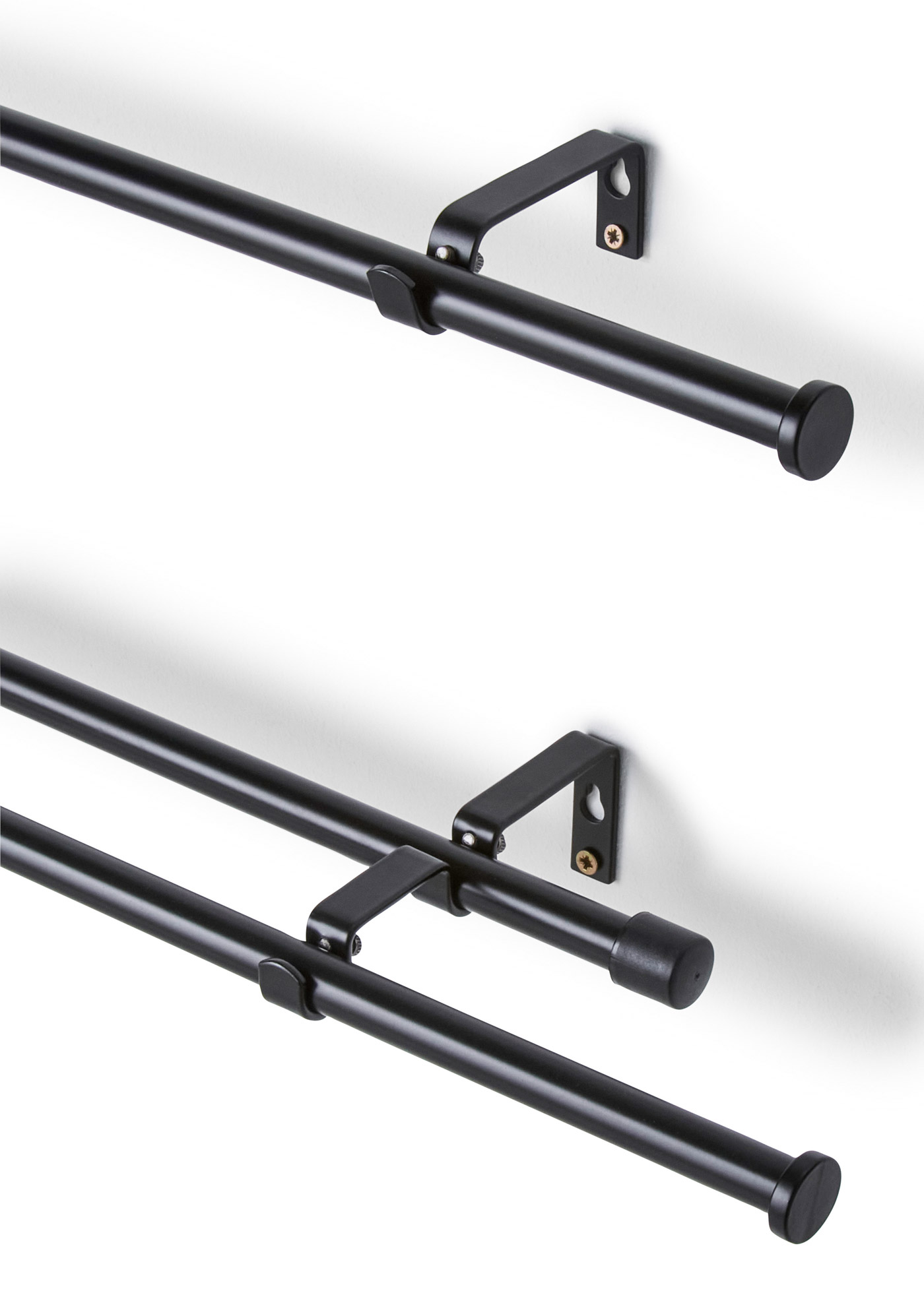 Karnisz drążkowy z końcówką w kształcie krążka