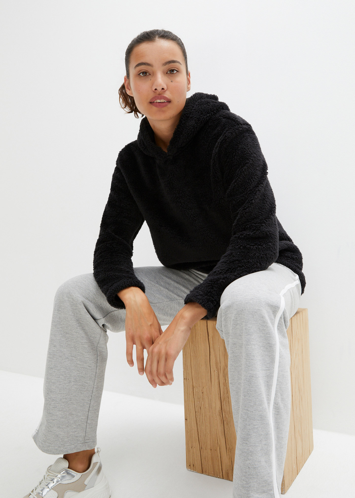 Miękka długa bluza z polaru, oversized