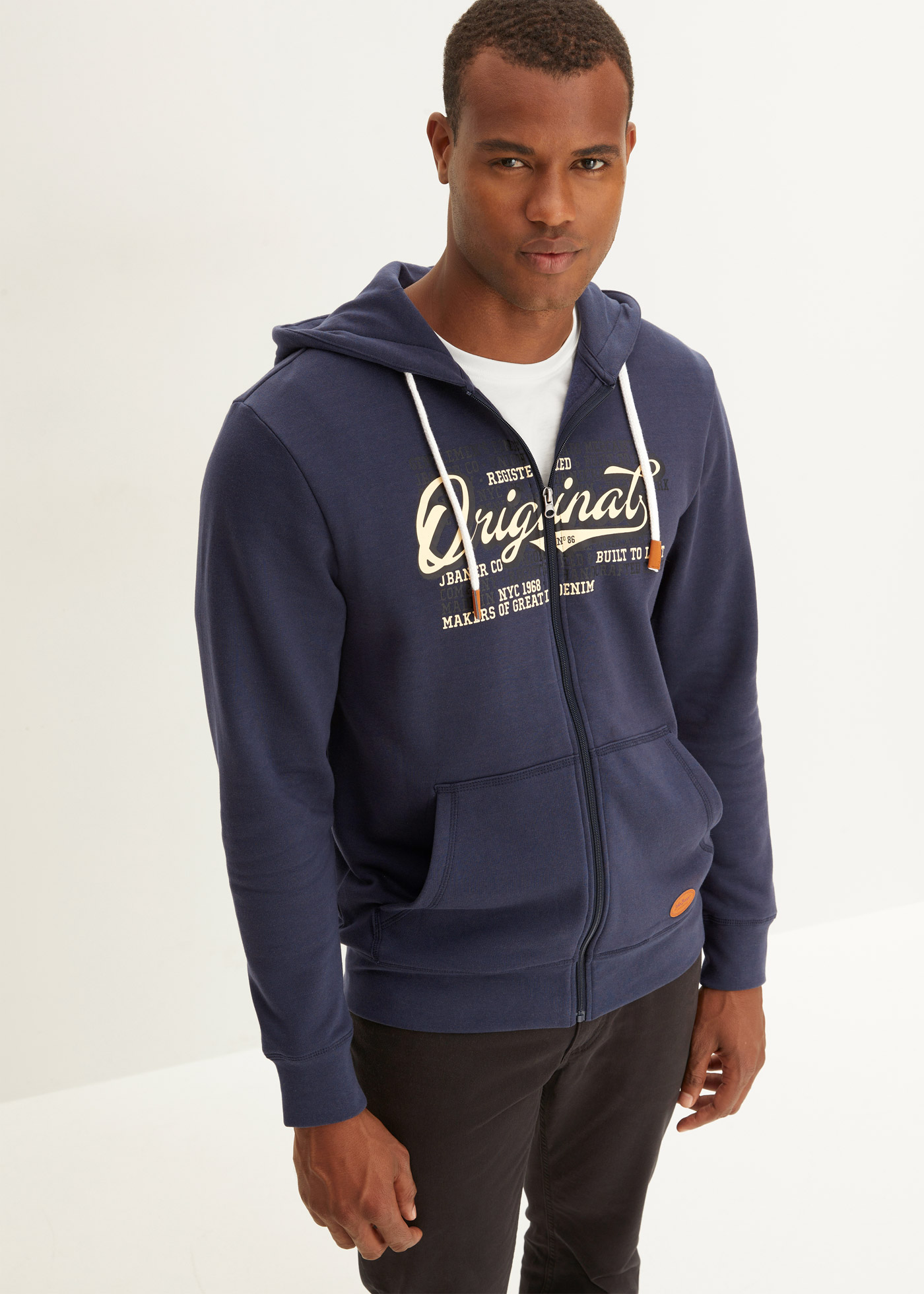 Bluza rozpinana z kapturem, z miękko szczotkowaną spodnią stroną