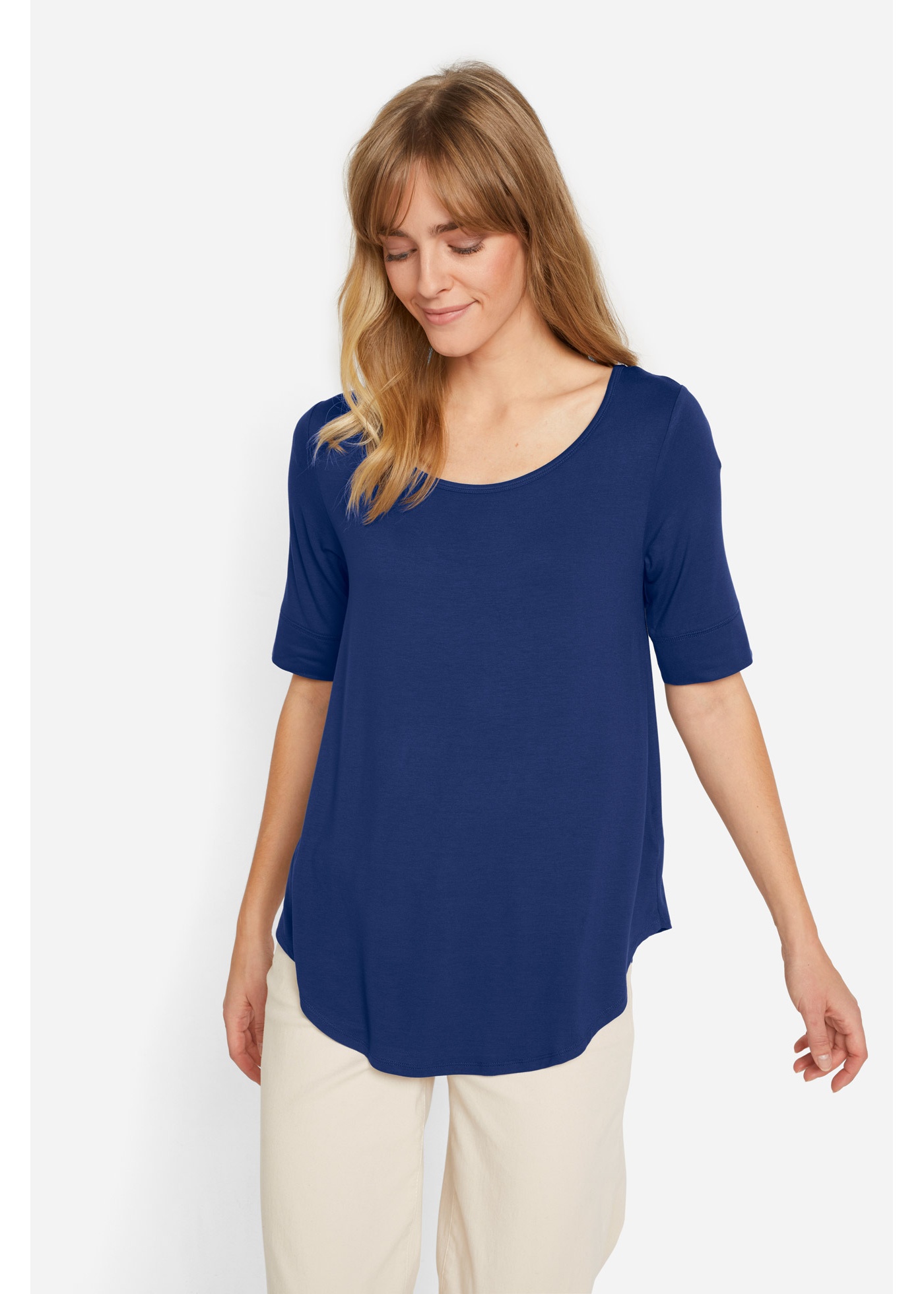 Długa bluzka z miękkiej wiskozy