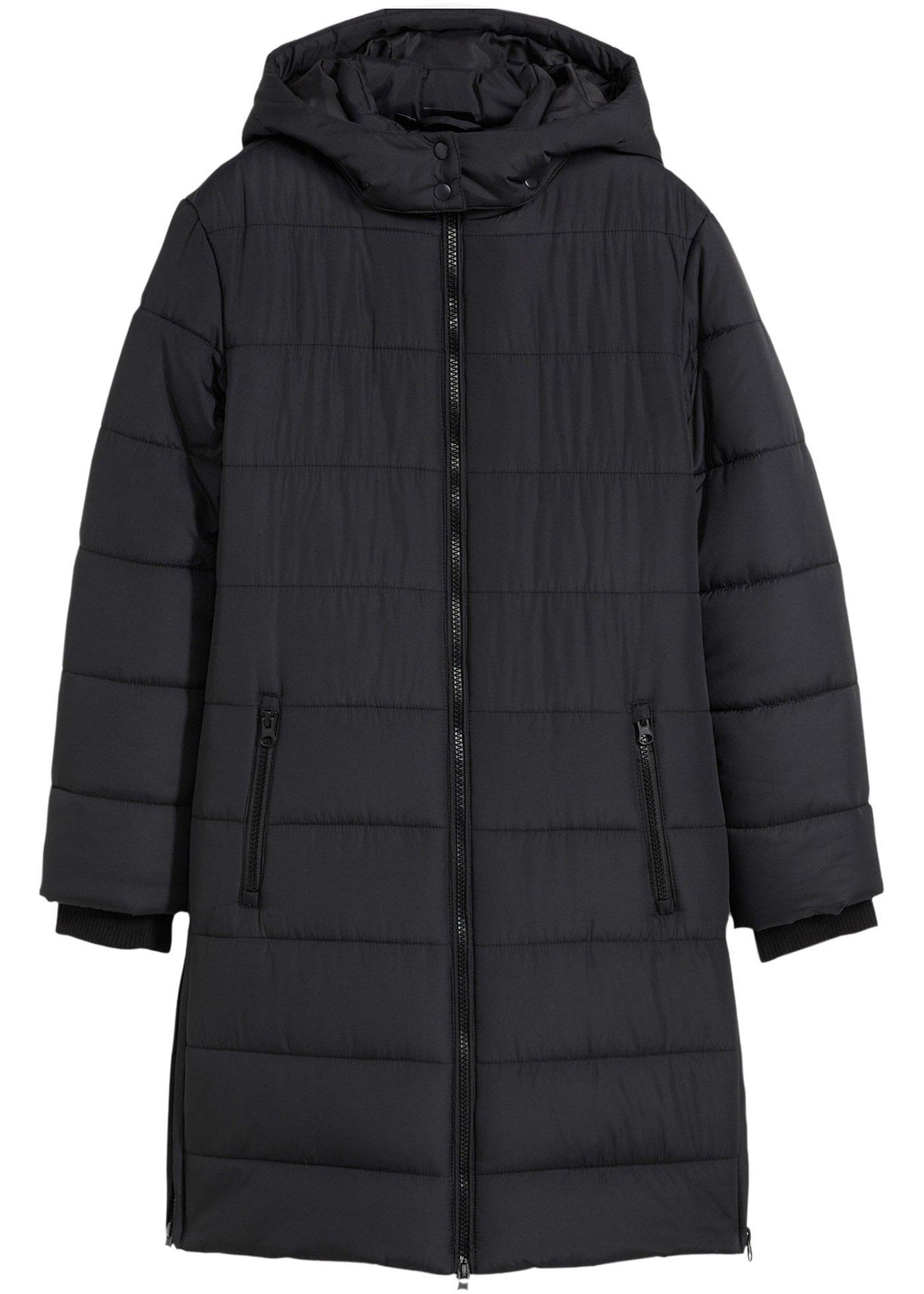 Płaszcz pikowany z odpinanym kapturem