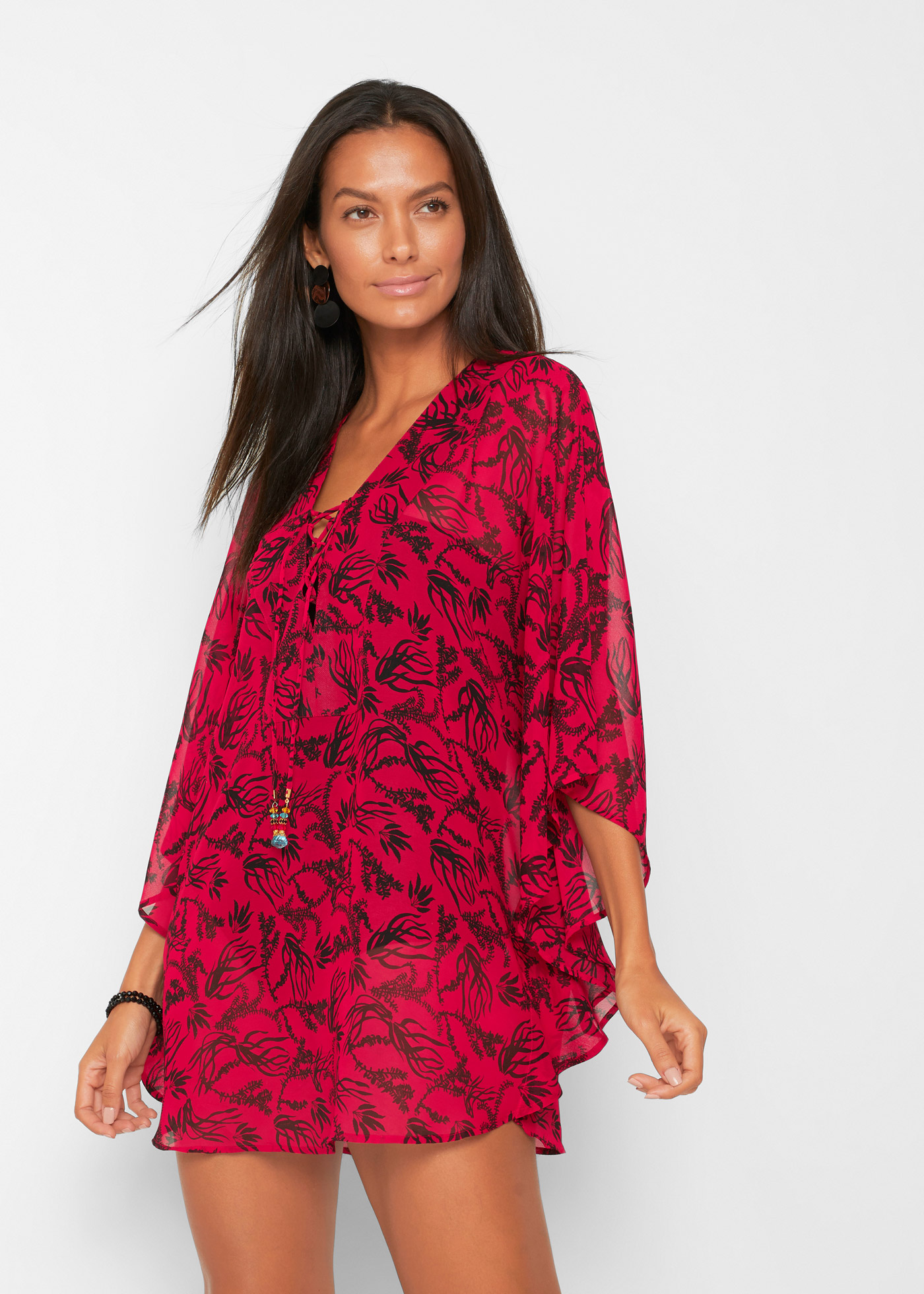 Tunika plażowa z lekkiego szyfonu