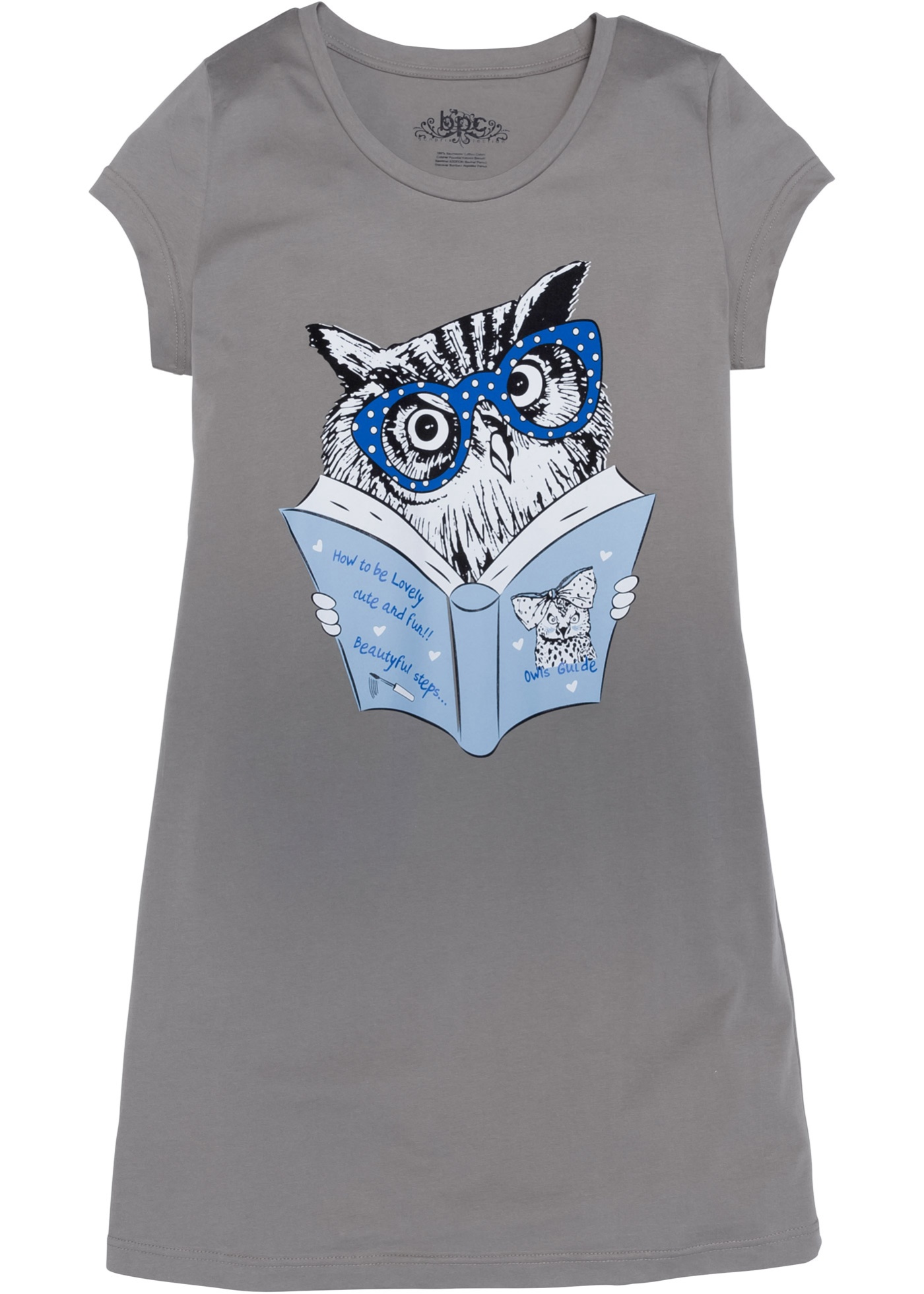 Krótka koszula nocna z czystej bawełny organicznej