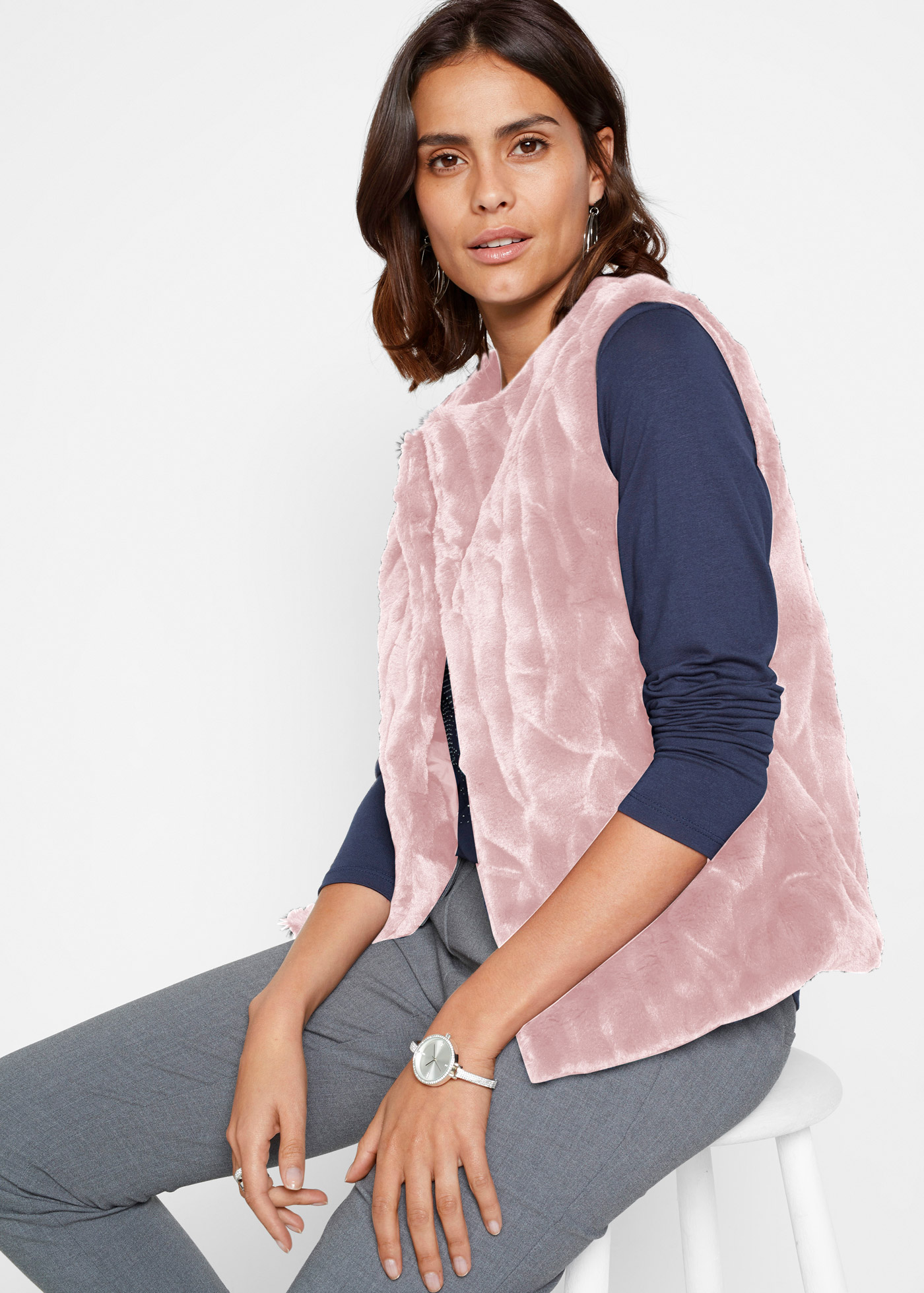 Kamizelka ze sztucznego futerka