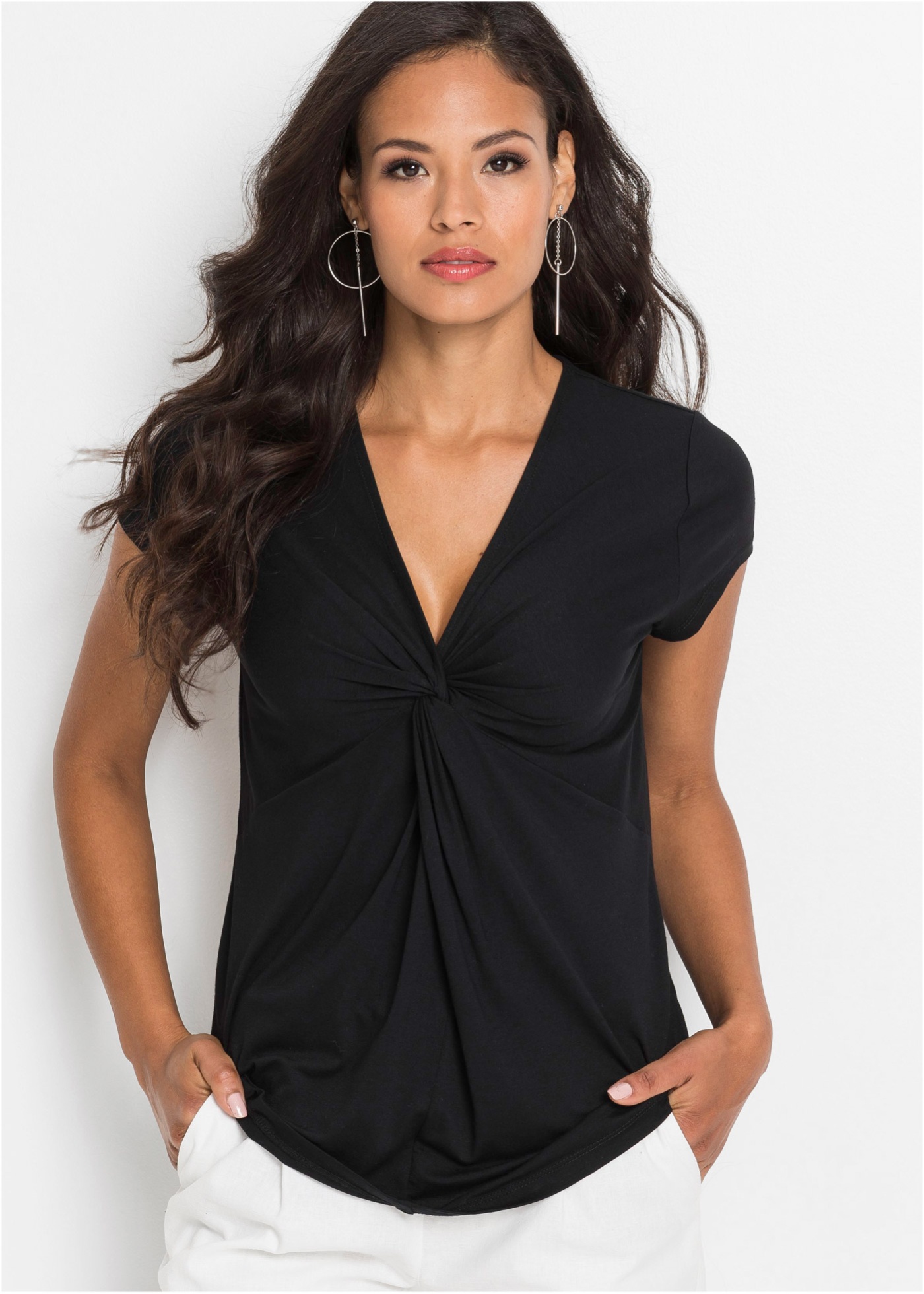 T-shirt z mieszanki wiskozy