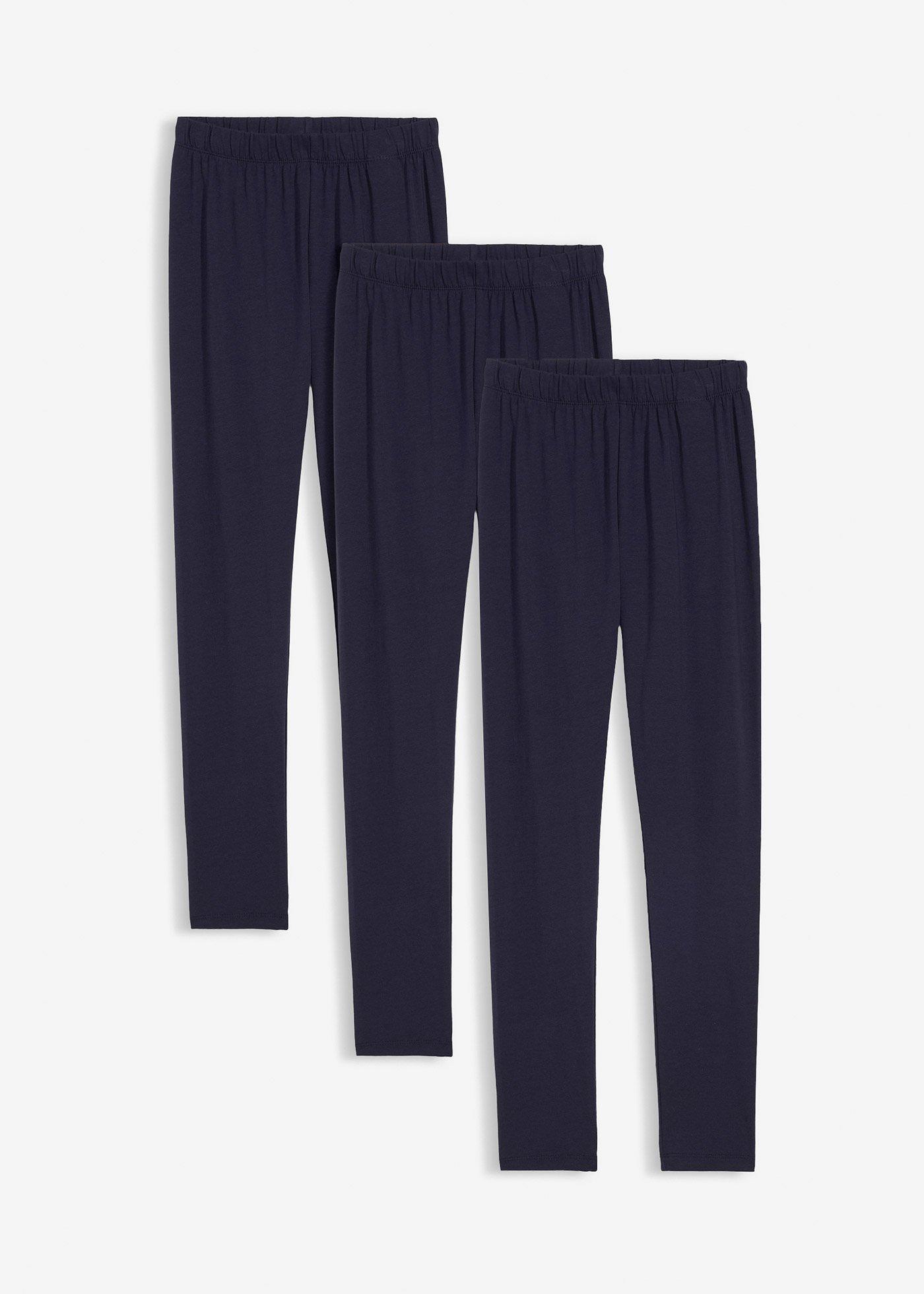 Legginsy z elastycznej bawełny organicznej (3 pary)