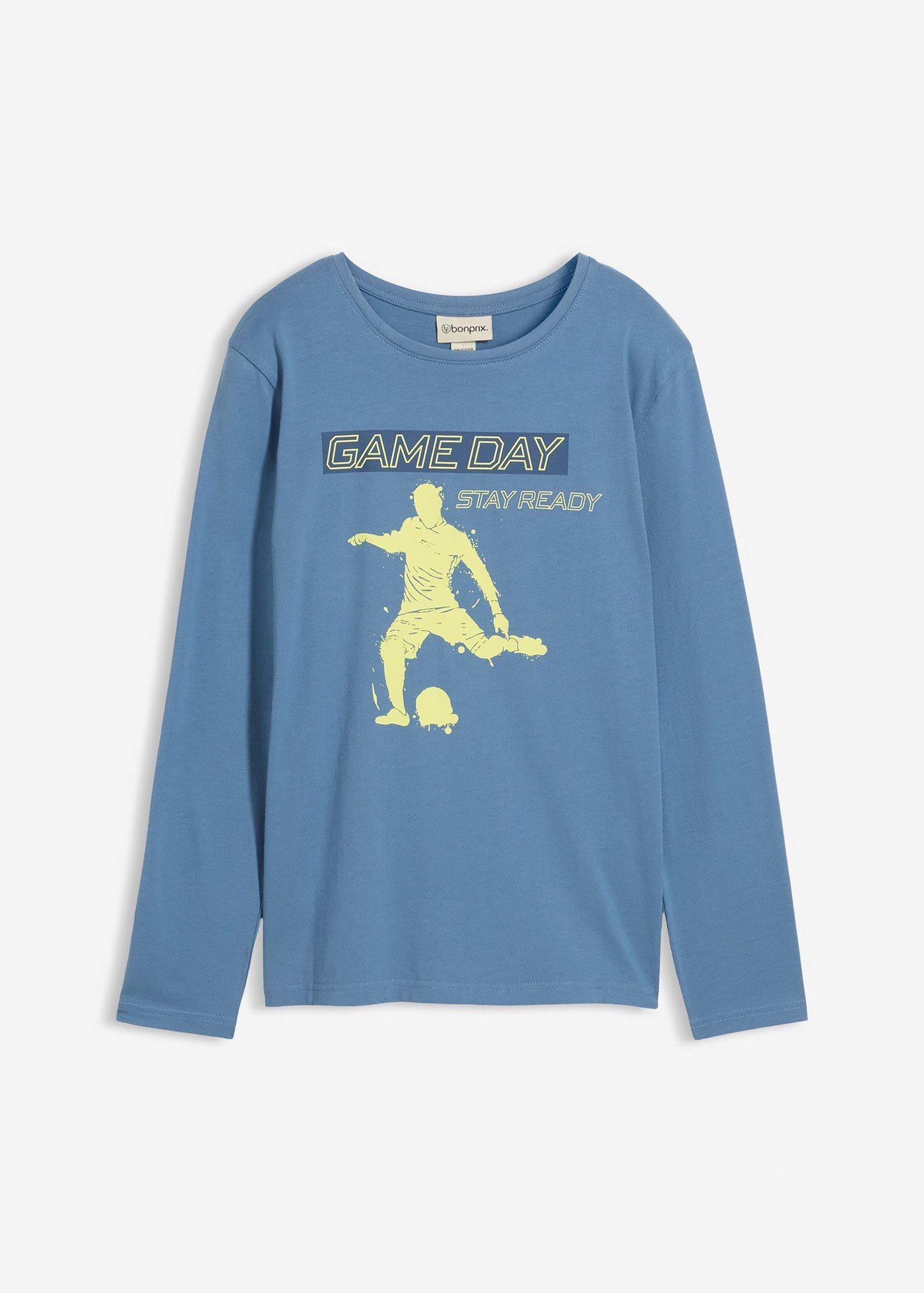 Koszulka z długim rękawem z czystej bawełny organicznej