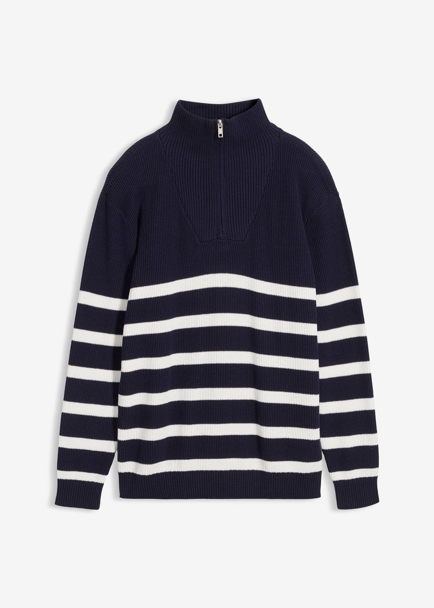 Sweter ze stójką z czystej bawełny