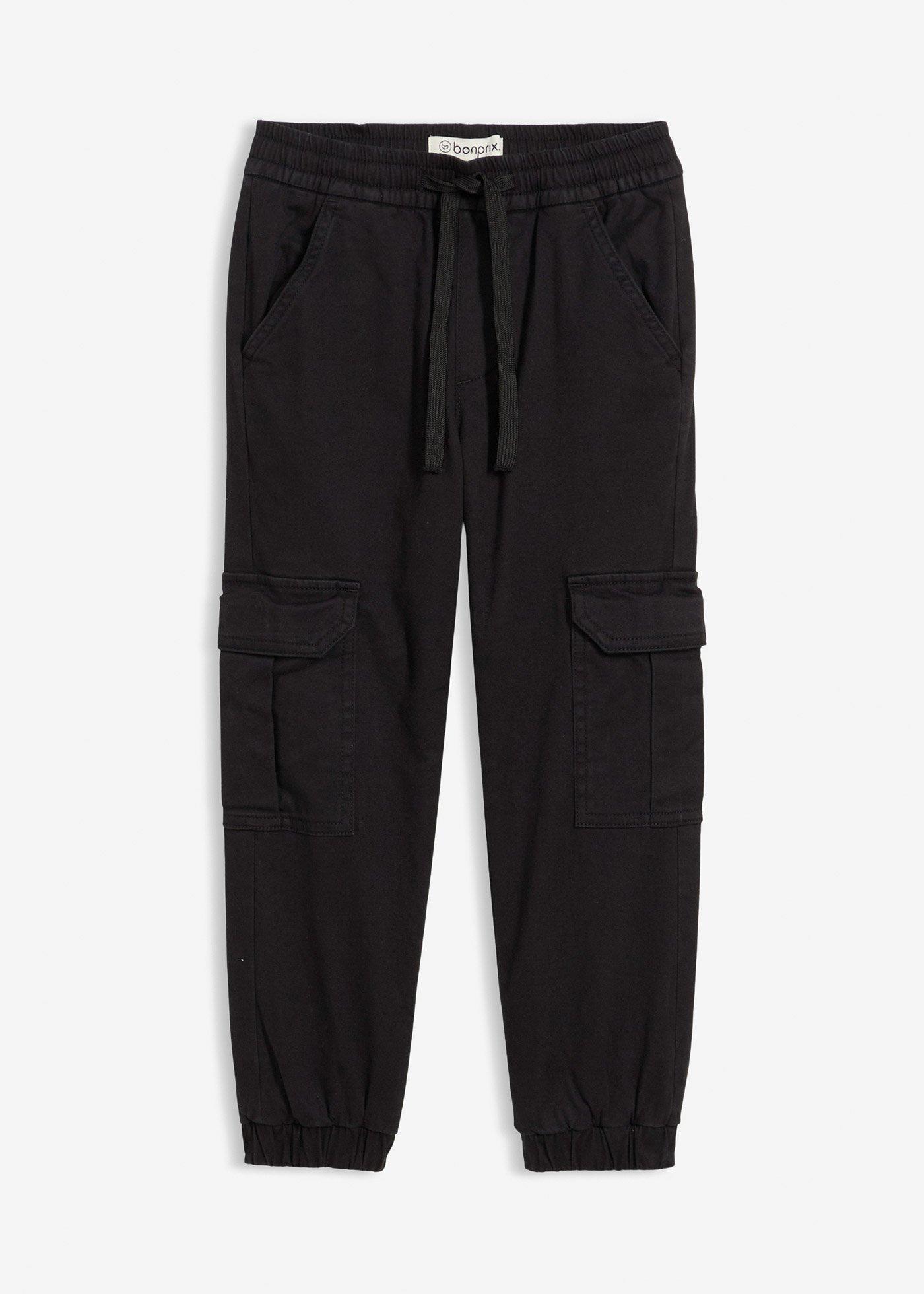 Termiczne spodnie bojówki z podszewką z dżerseju