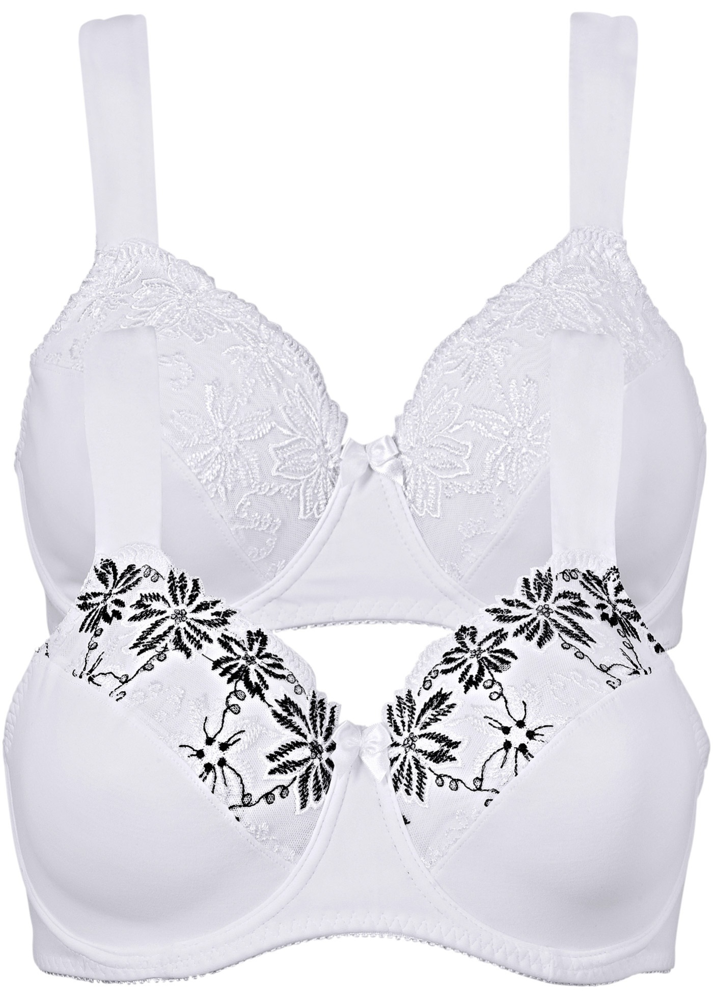 Biustonosz na fiszbinach z wyściełanymi ramiączkami (2 szt.)