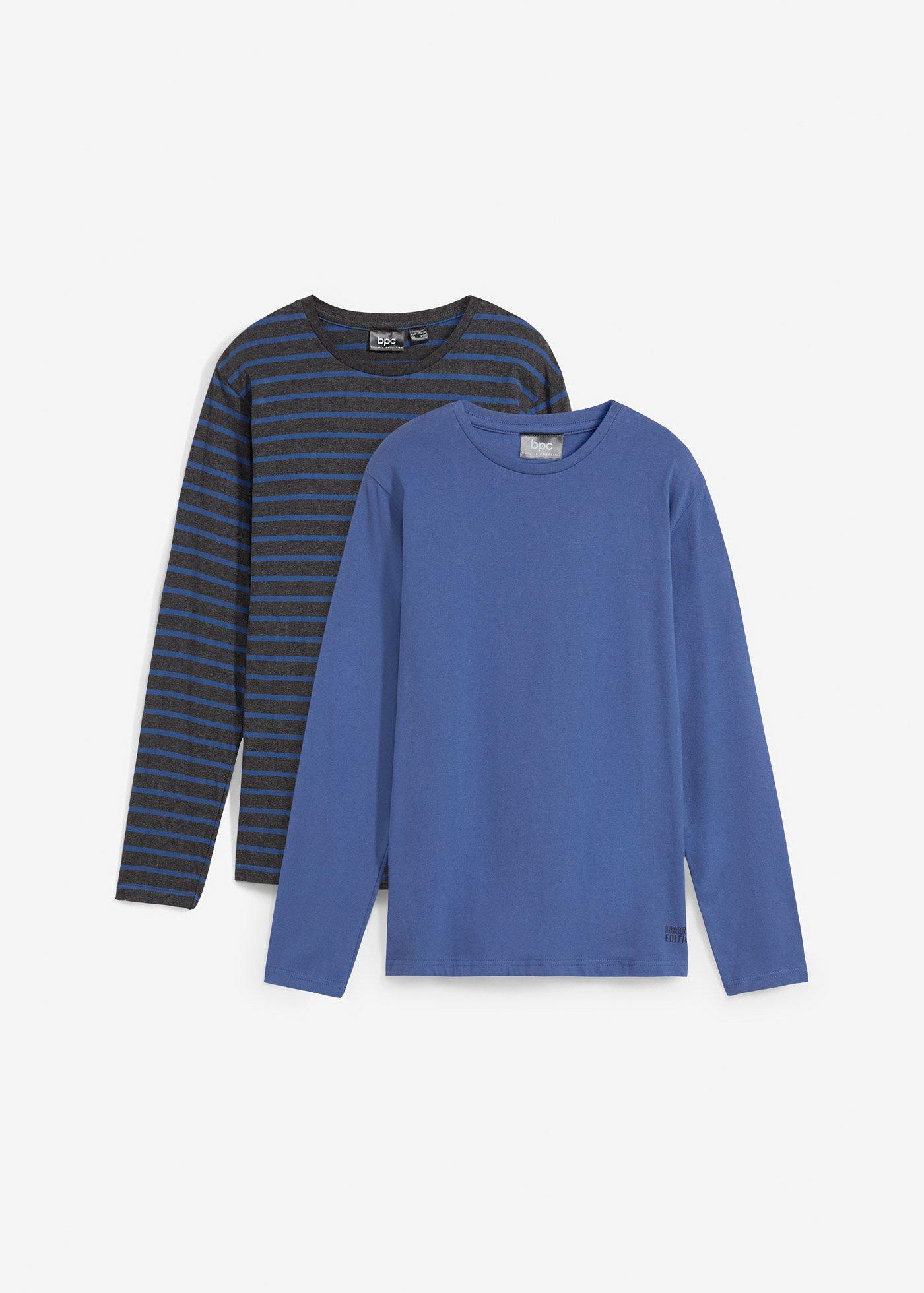 Bluzka z długim rękawem z czystej bawełny organicznej (2 szt.)