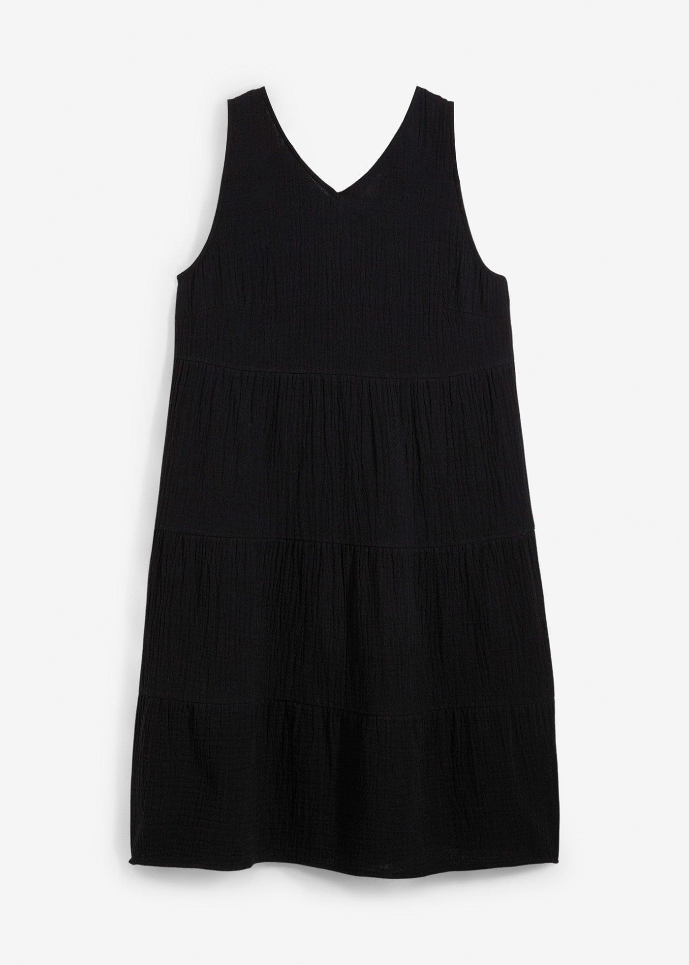 Sukienka na ramiączkach z miękkiego muślinu