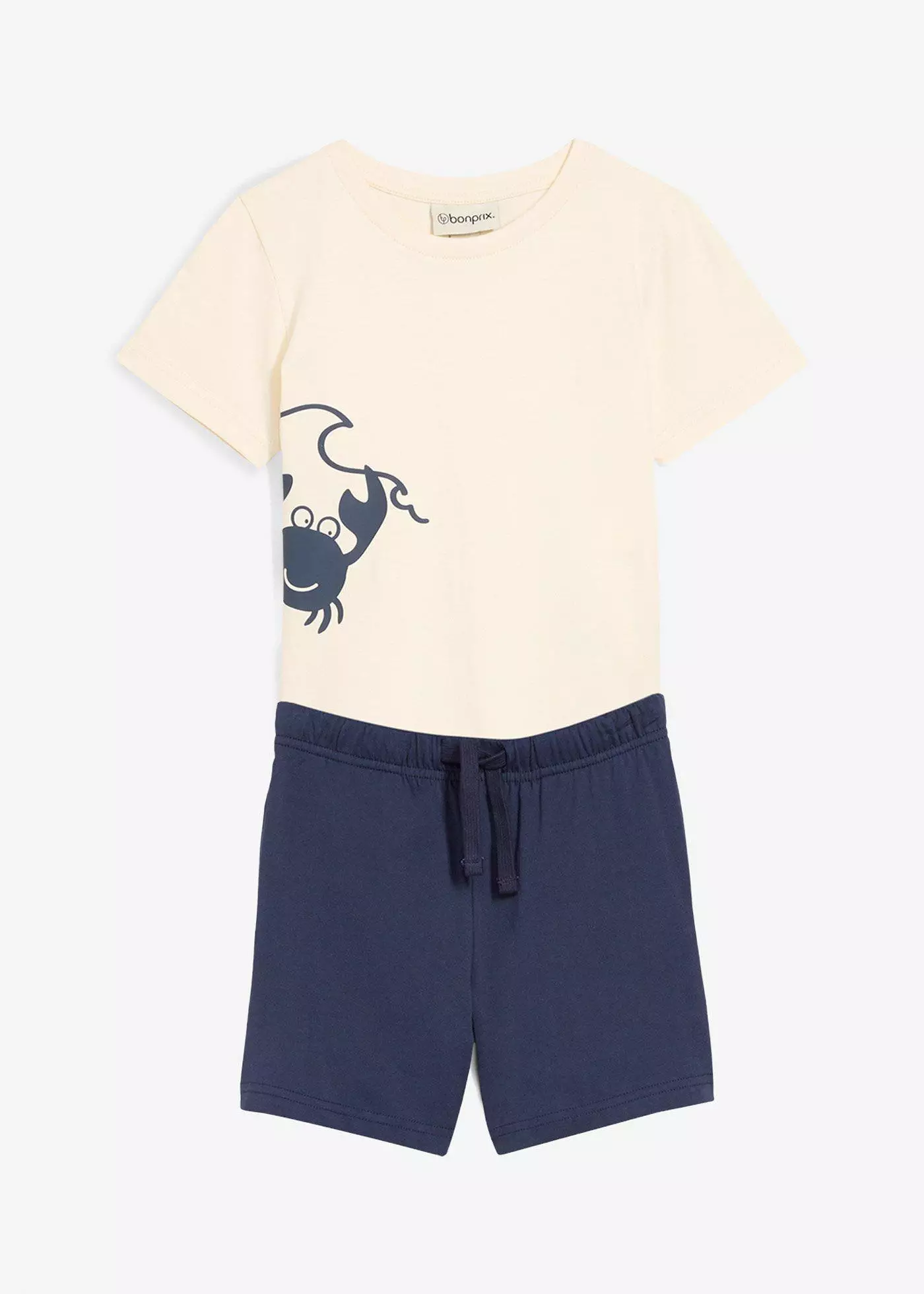 T-shirt i krótkie szorty dżersejowe (2 części) z bawełny organicznej