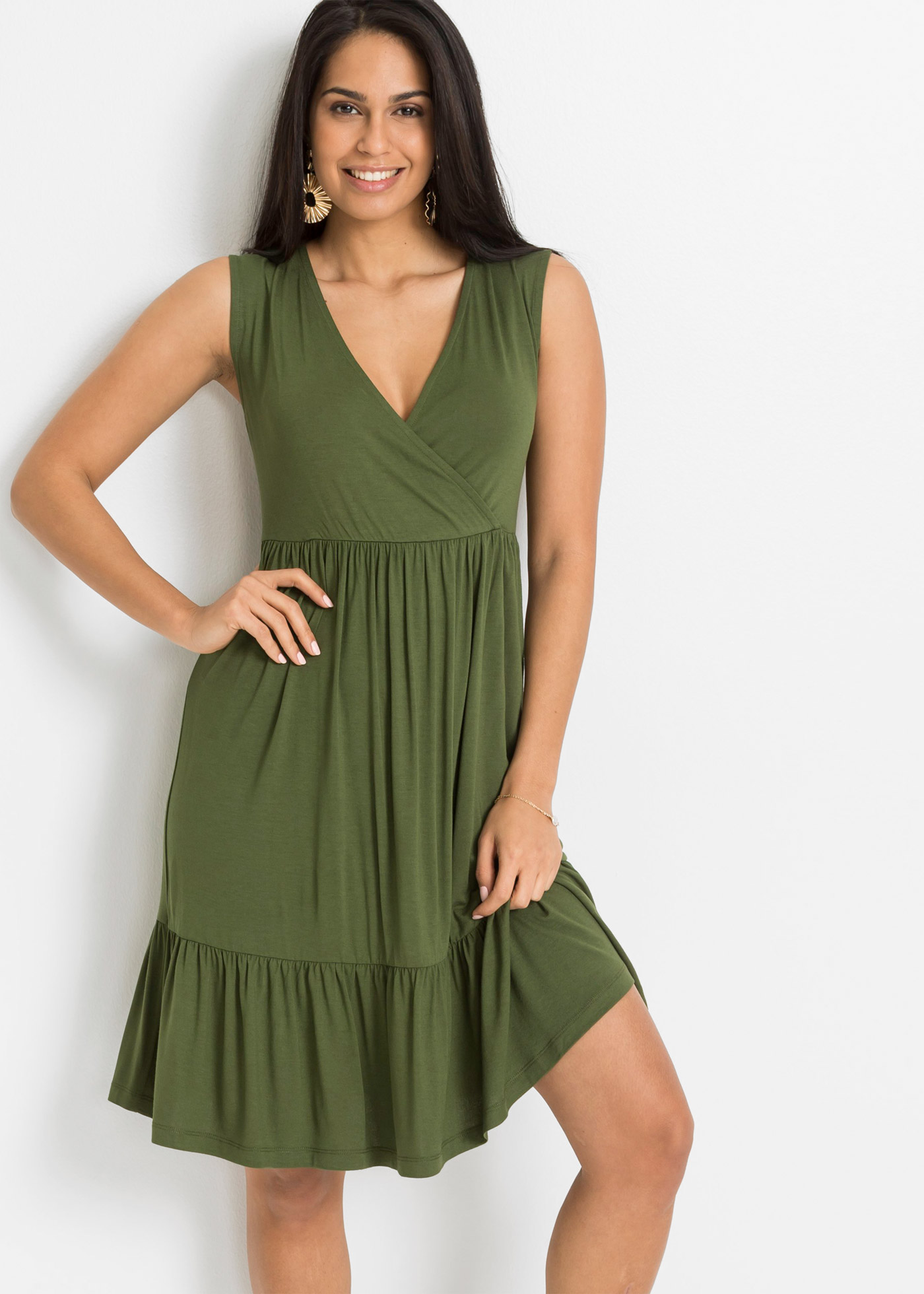 Sukienka z dżerseju z mieszanki wiskozy