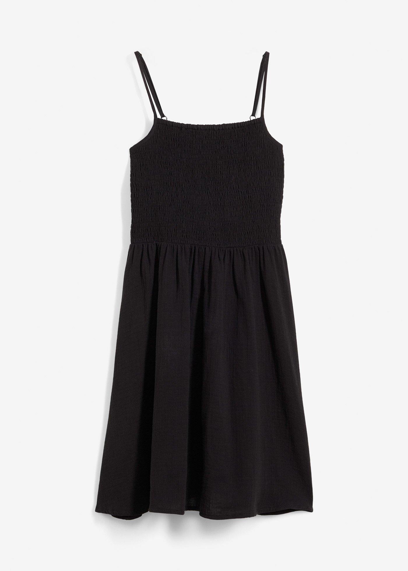 Sukienka na ramiączkach z przewiewnego muślinu