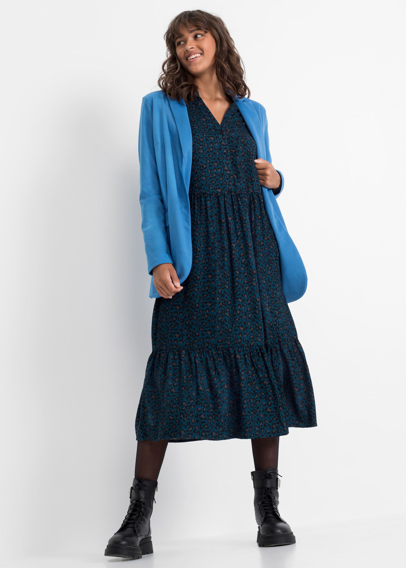 Sukienka midi z wiskozy