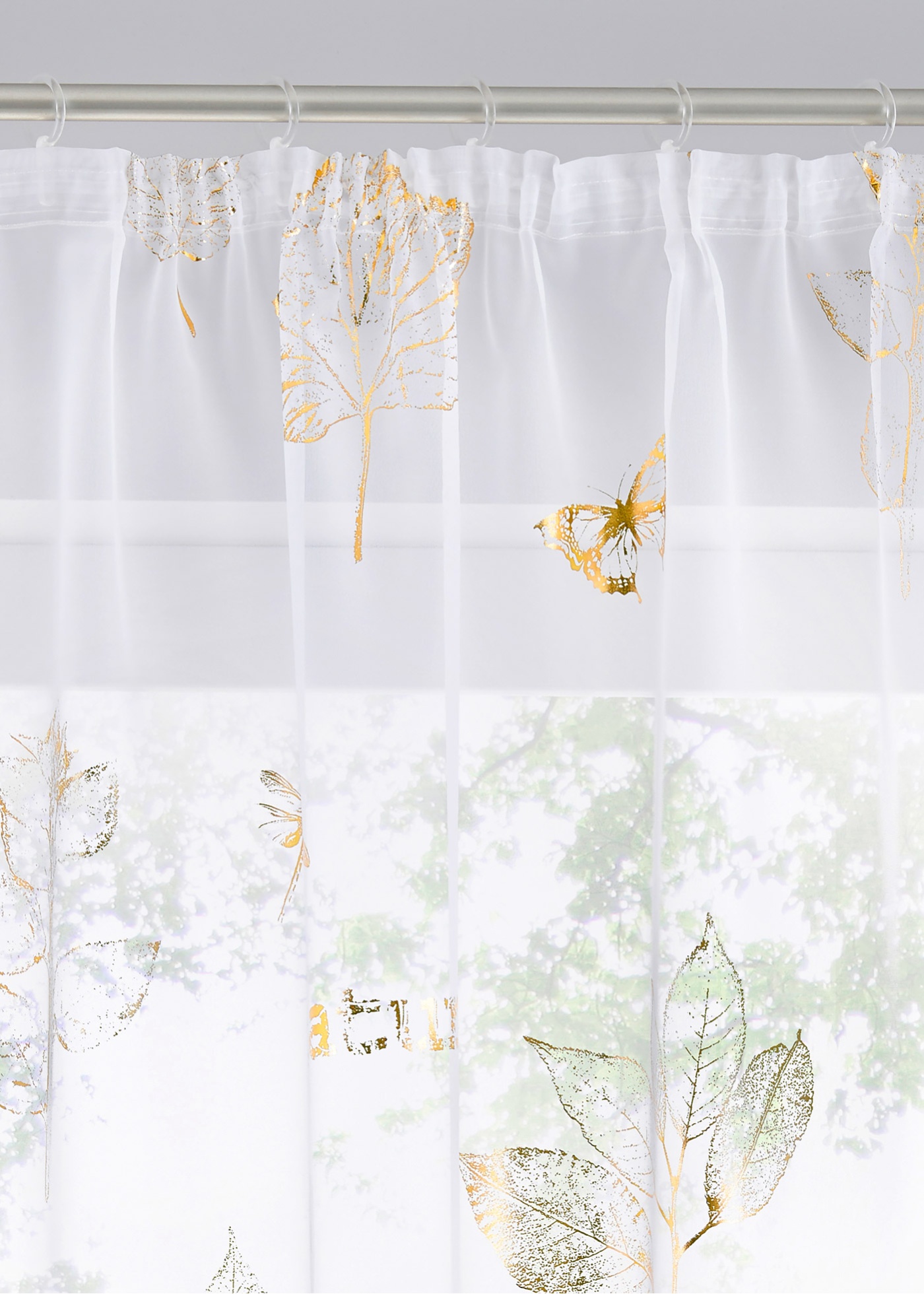 Firanka z połyskującym nadrukiem (1 szt.)