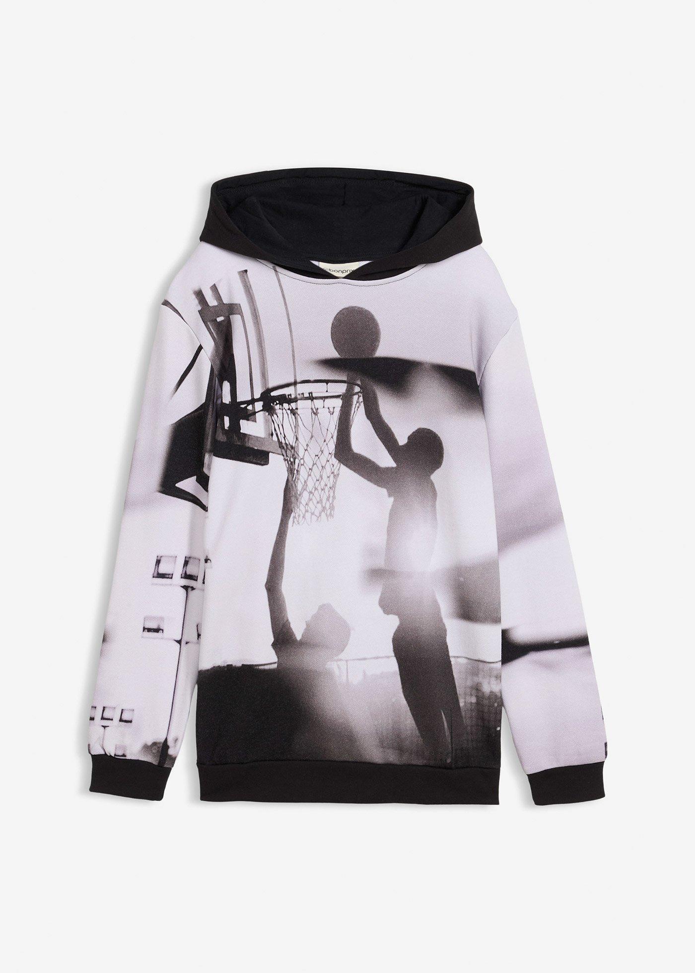 Bluza z kapturem z miękkiej mieszanki bawełny