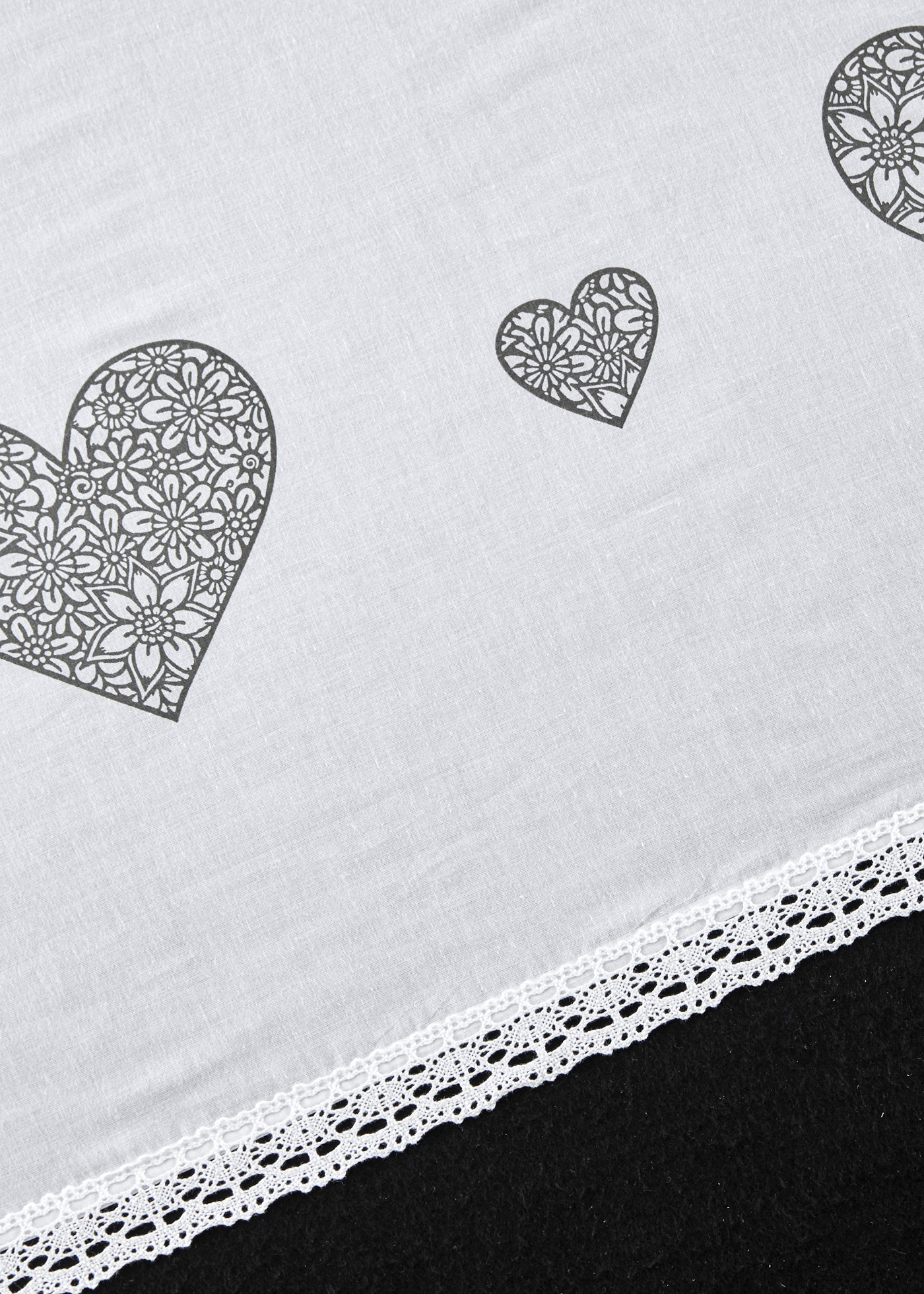 Zazdrostka z bawełny organicznej z nadrukiem w serduszka