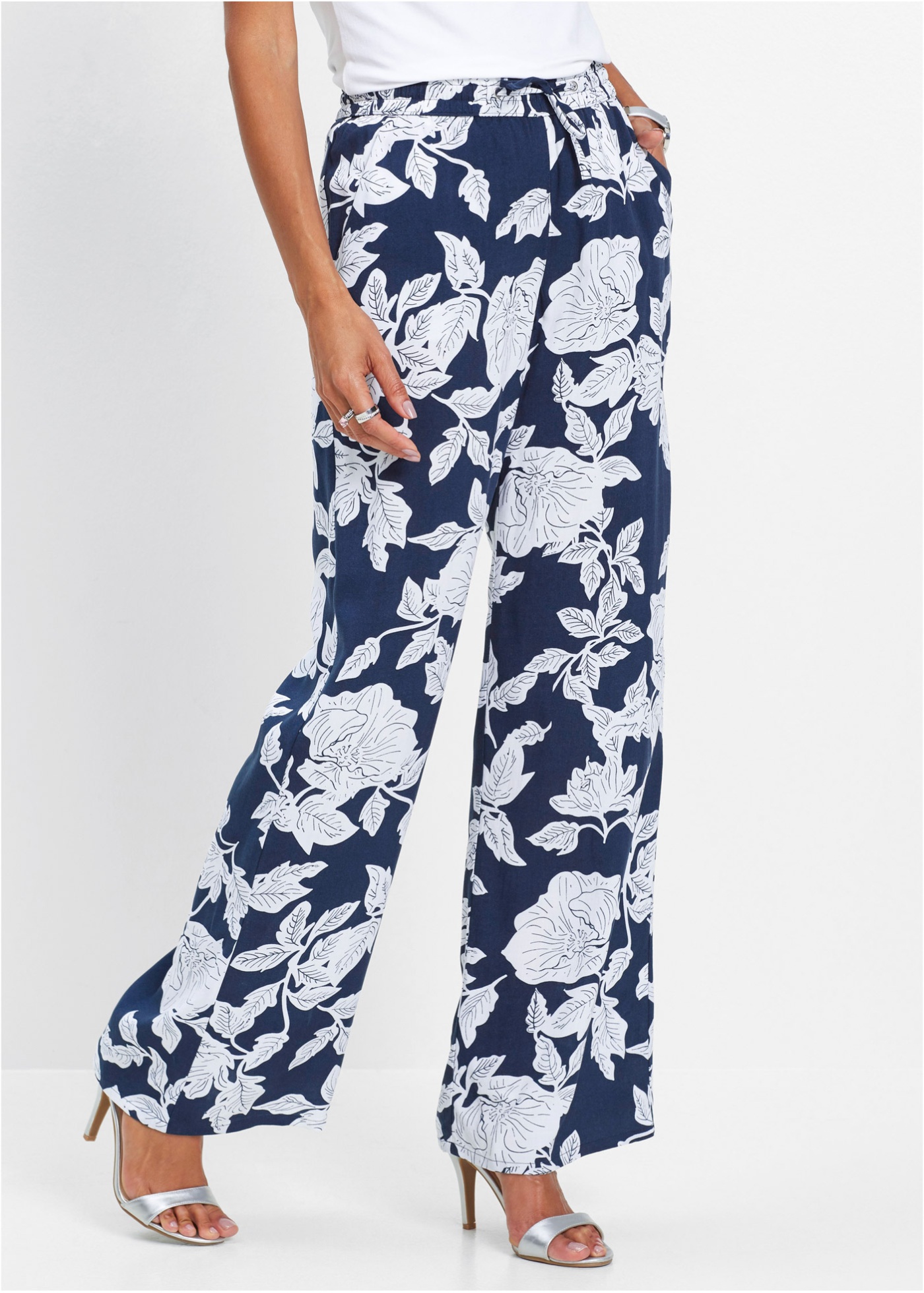 Spodnie palazzo z lejącej wiskozy