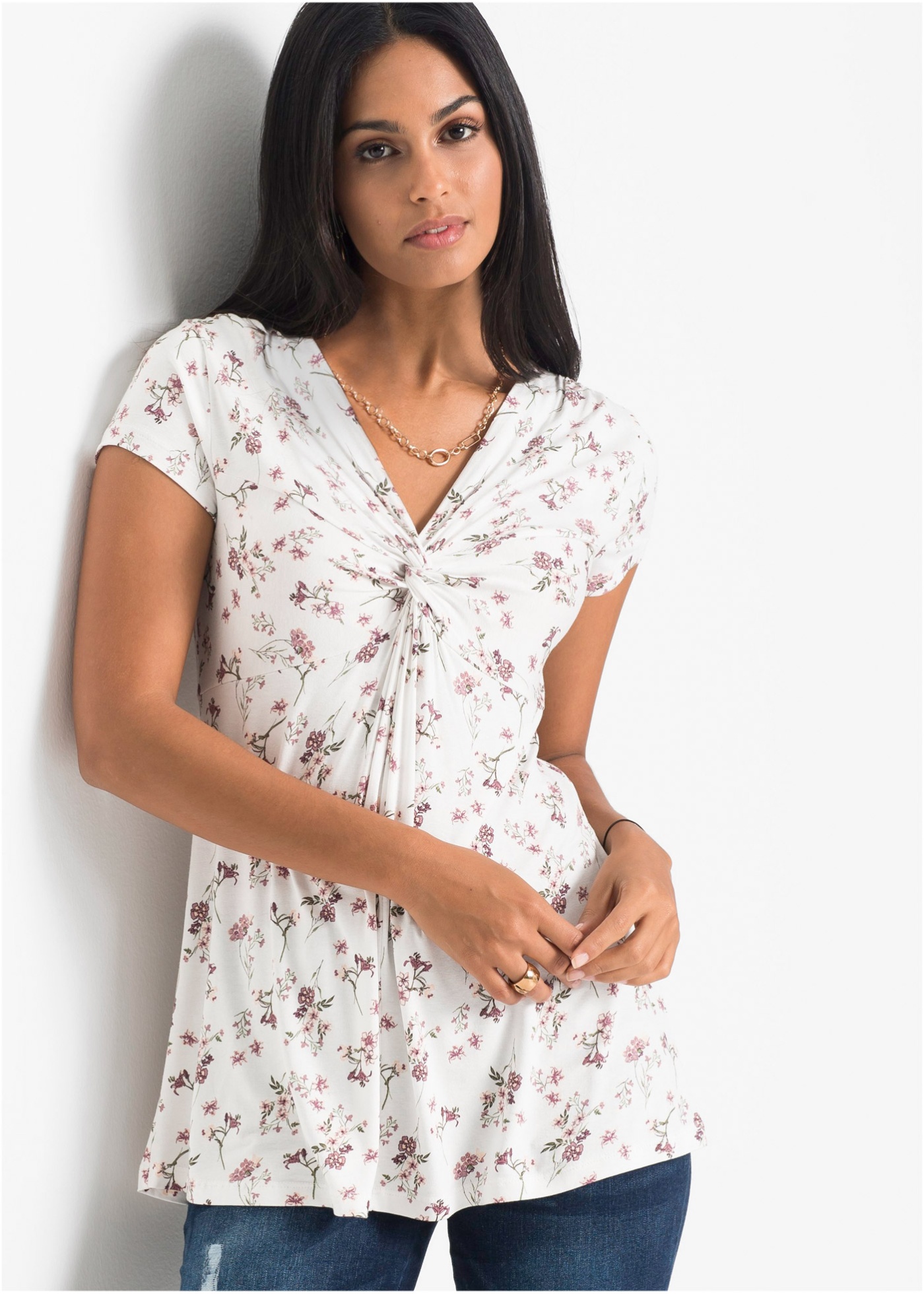 T-shirt z mieszanki wiskozy