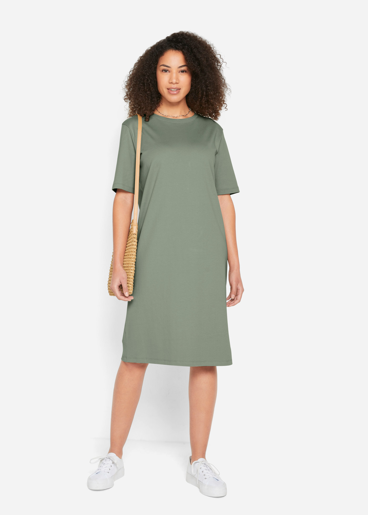 Sukienka shirtowa oversized (2 szt.), z czystej bawełny