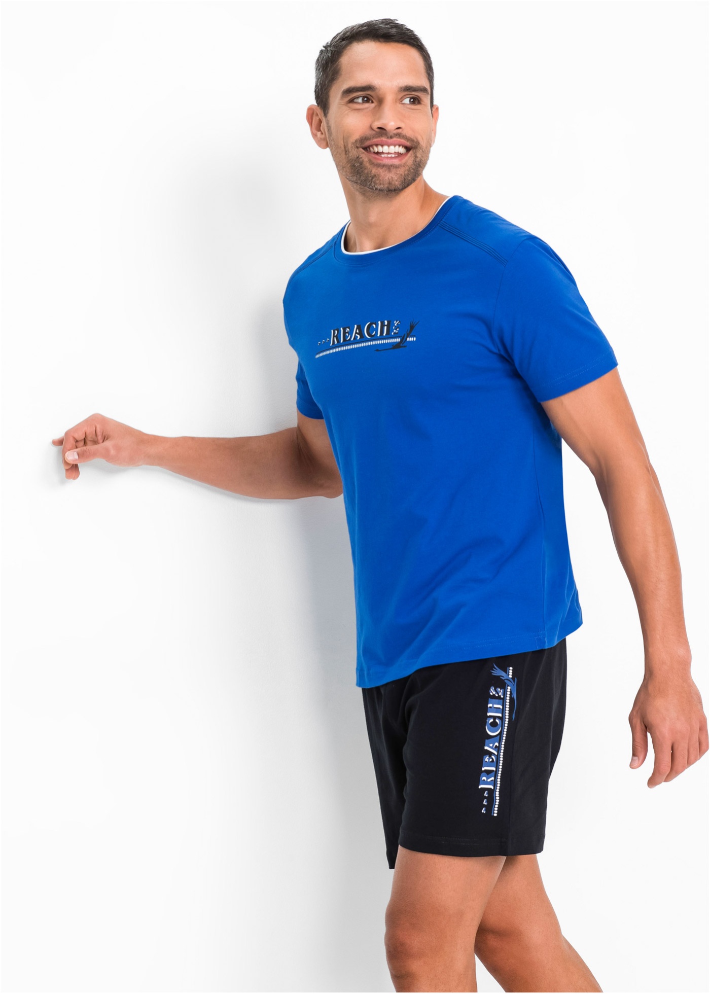 Piżama z krótkimi spodenkami z miękką bawełną