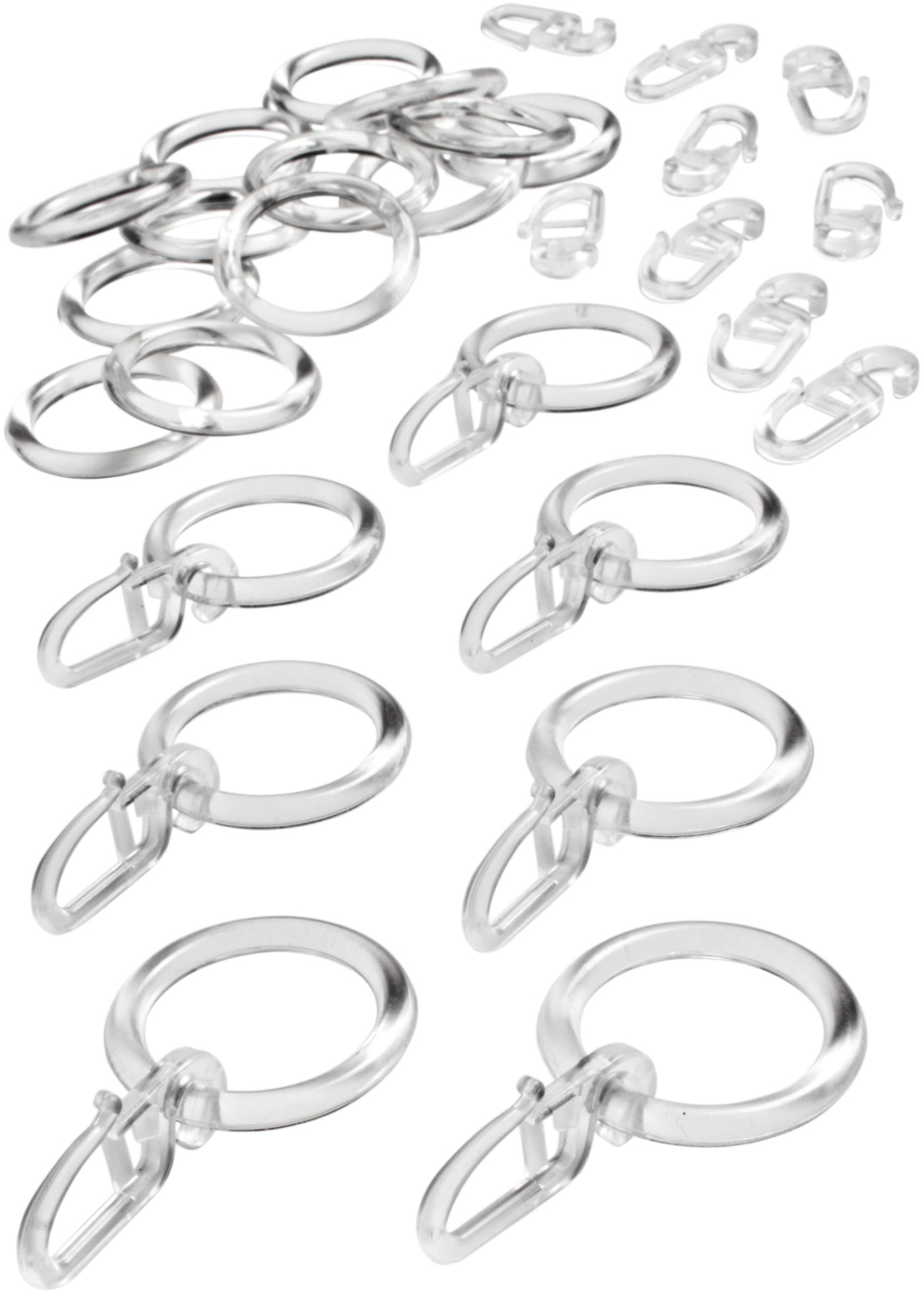 Kółka z haczykami do karniszy (30 sztuk)