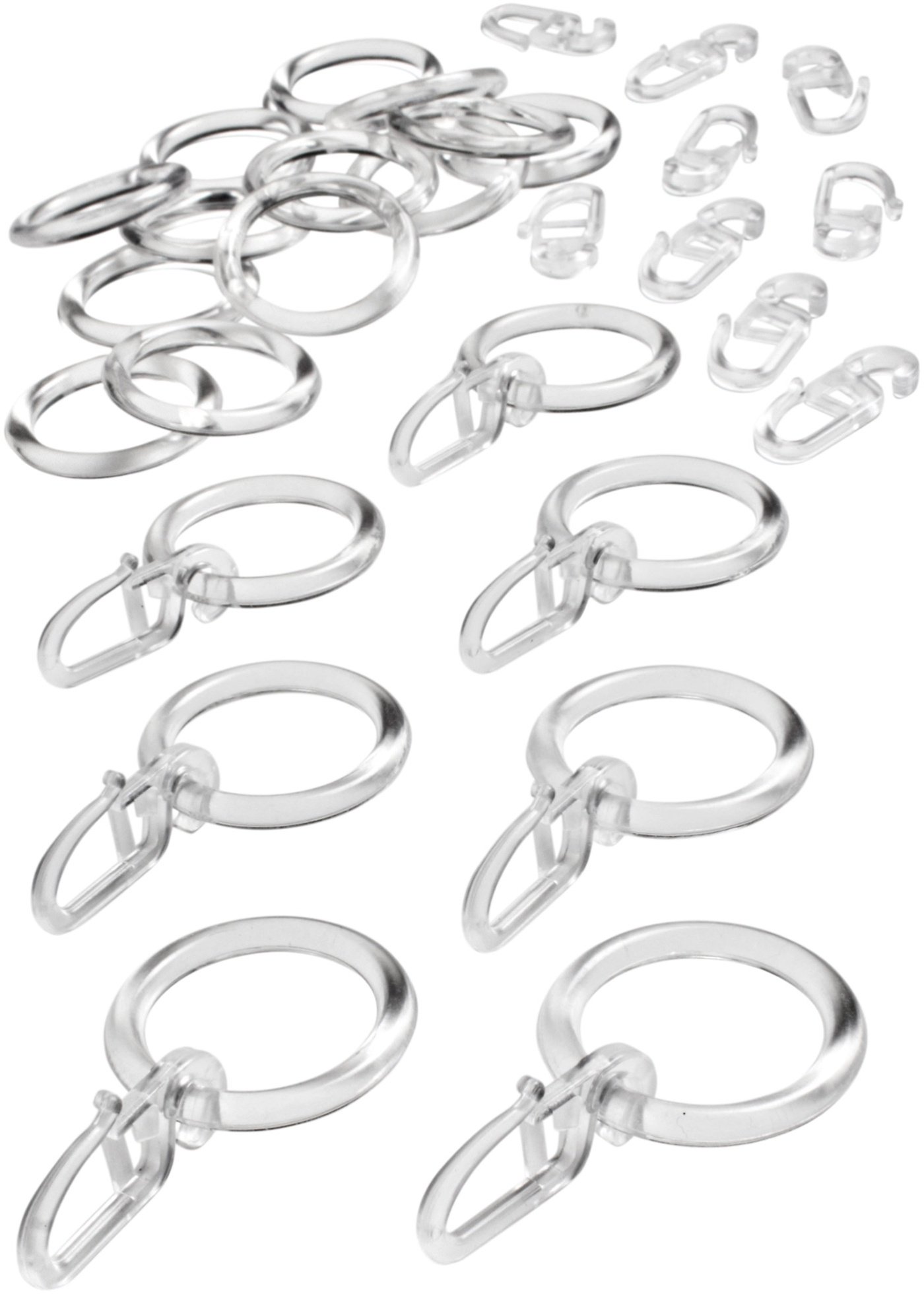 Kółka z haczykami do karniszy (30 sztuk)