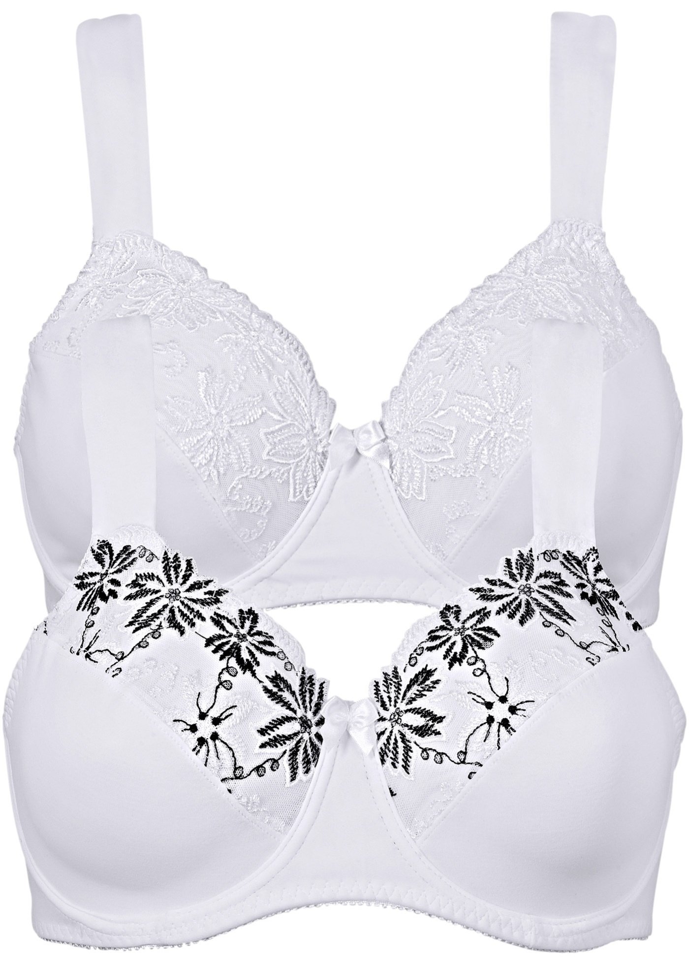 Biustonosz na fiszbinach z wyściełanymi ramiączkami (2 szt.)