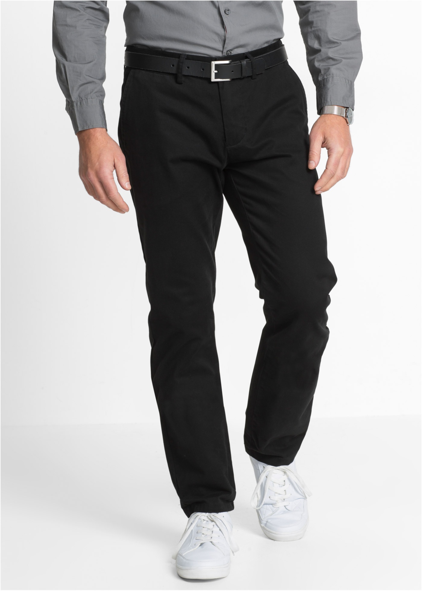 Spodnie chino Regular Fit Straight, z czystej bawełny