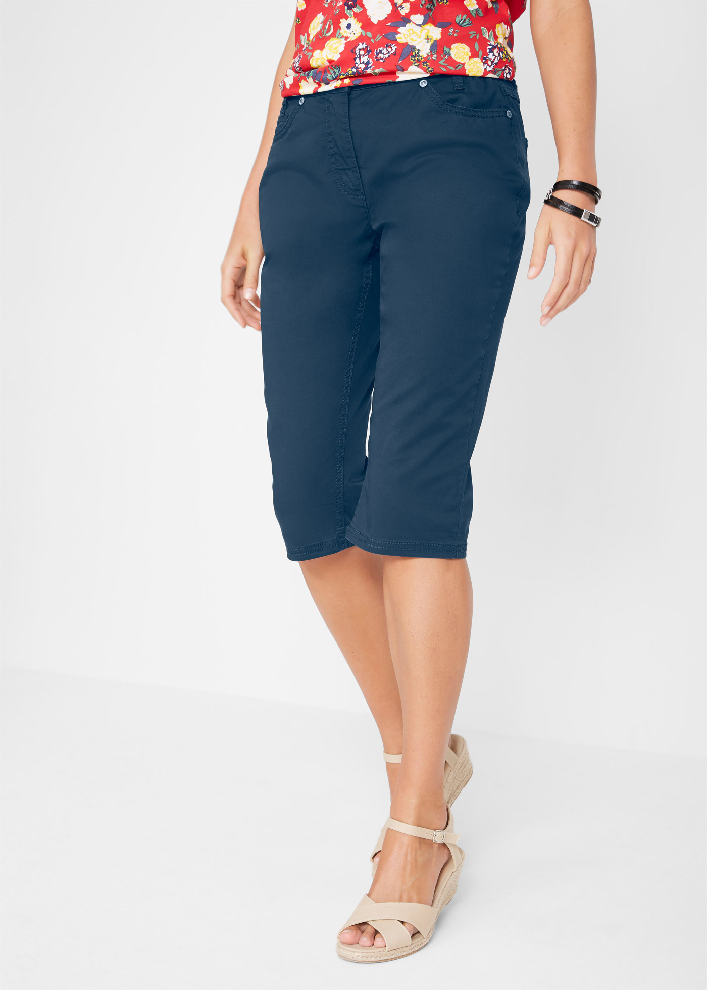 Bermudy bawełniane z elastycznym paskiem