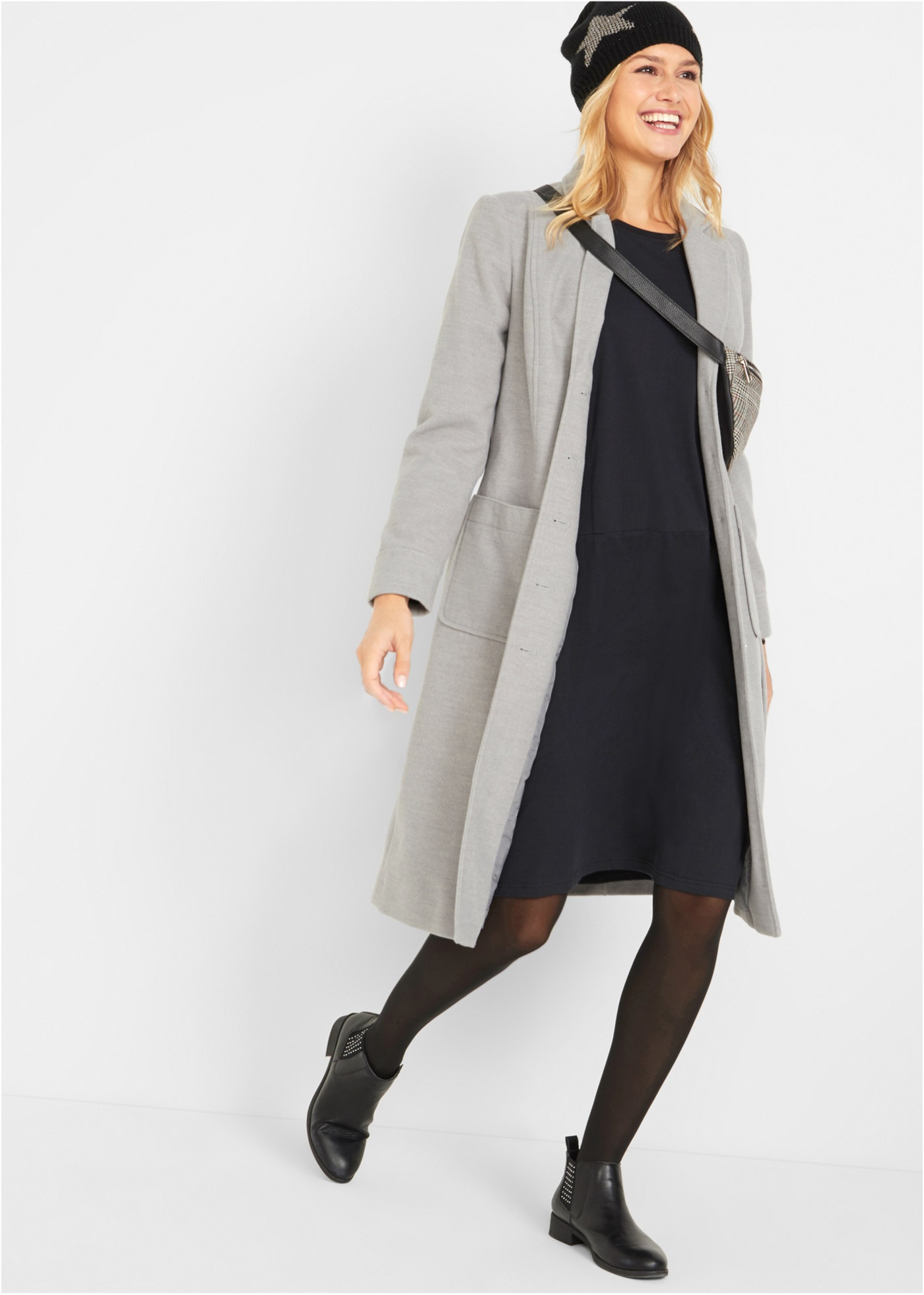 Sukienka z dżerseju o linii litery O