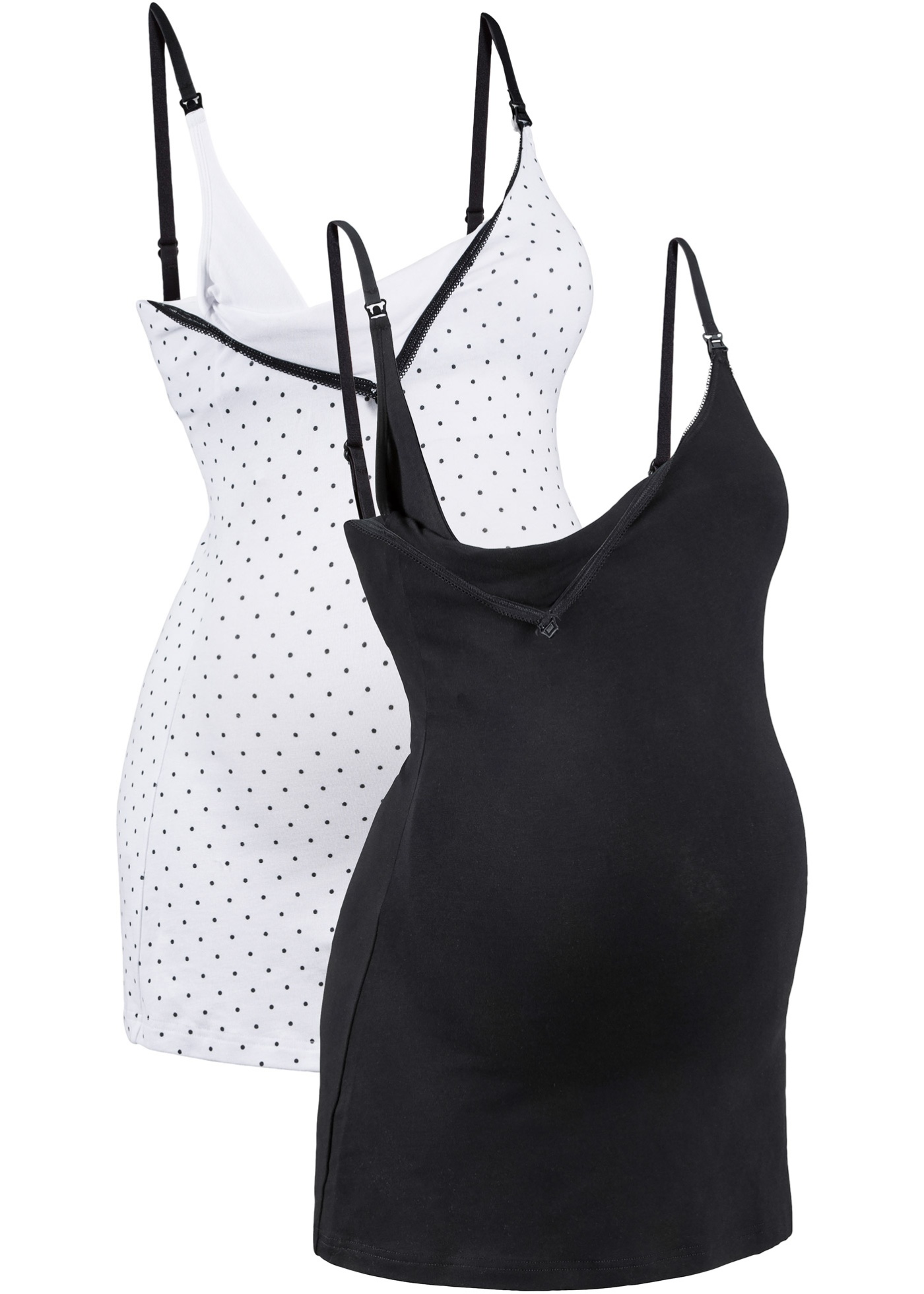 Top do karmienia piersią (2 szt.), z bawełny organicznej