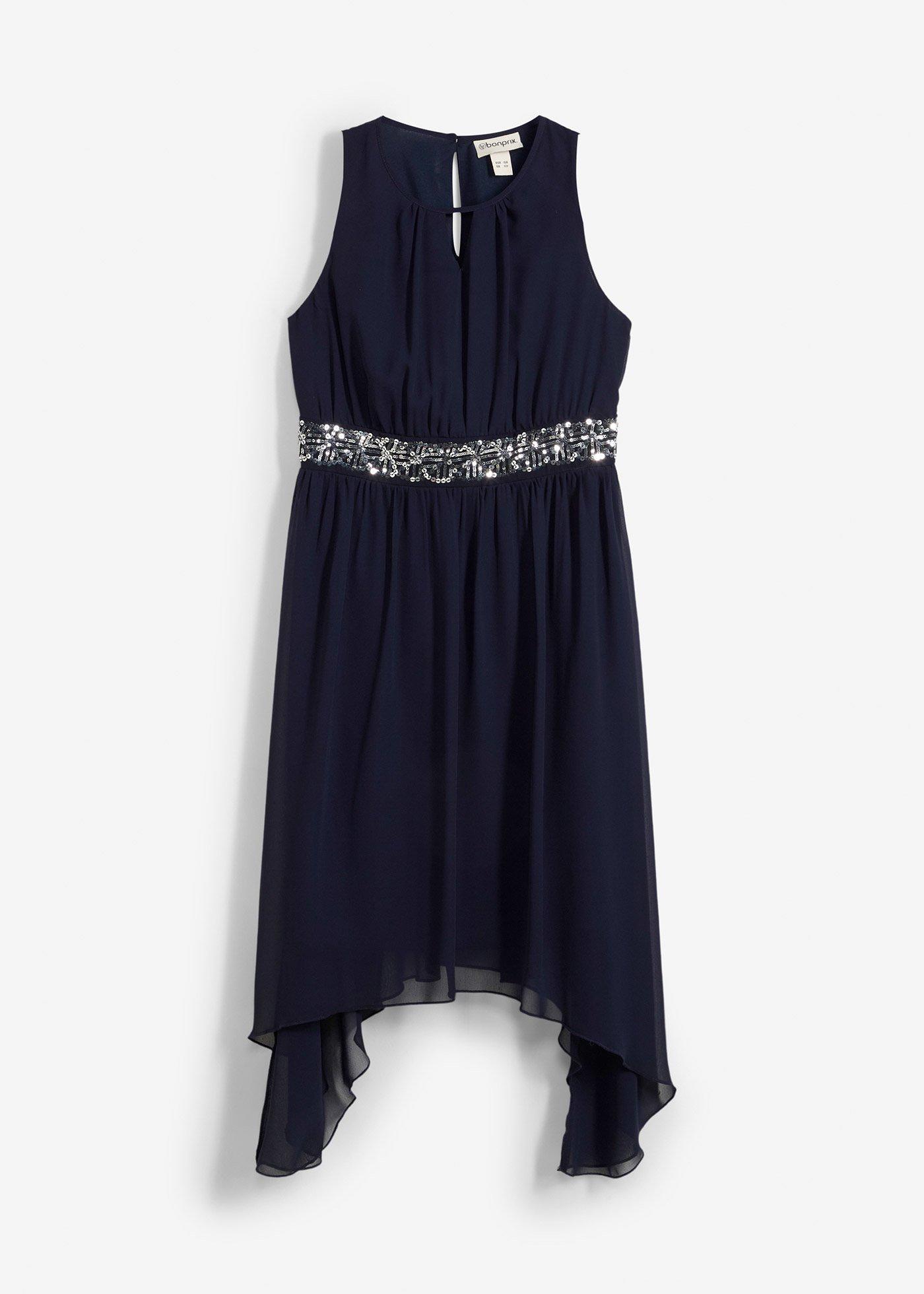 Sukienka szyfonowa z cekinami