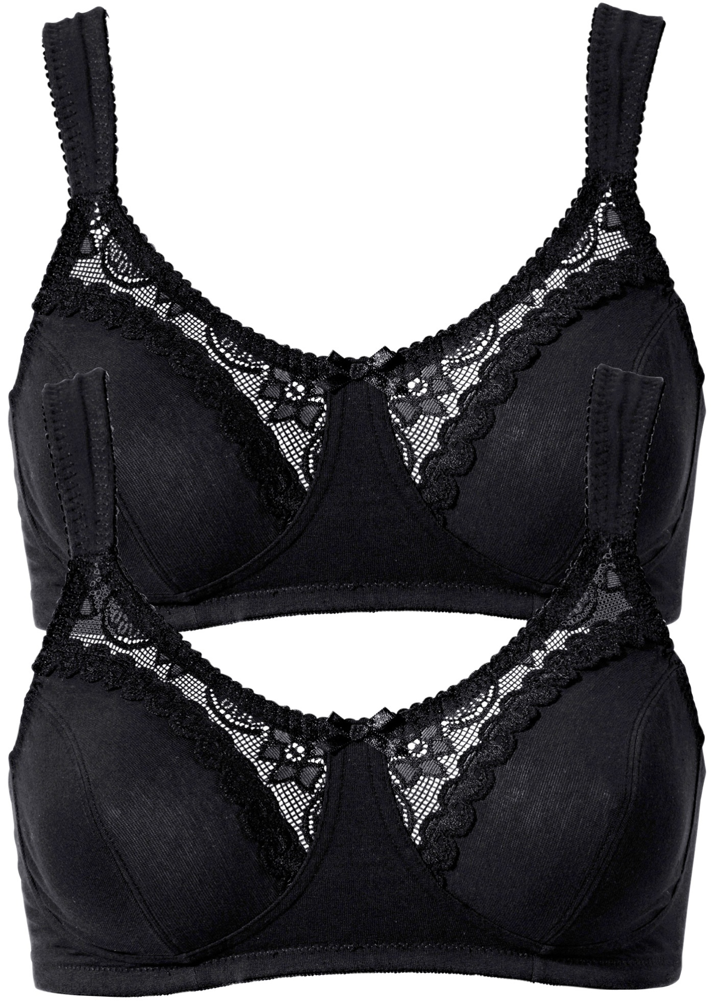 Biustonosz bez fiszbinów z bawełną organiczną (2 szt.)