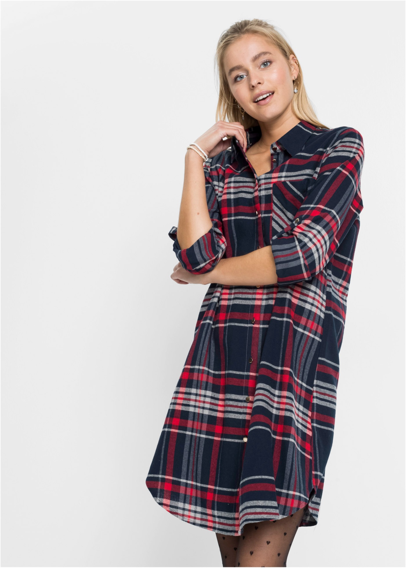 Sukienka szmizjerka z czystej bawełny