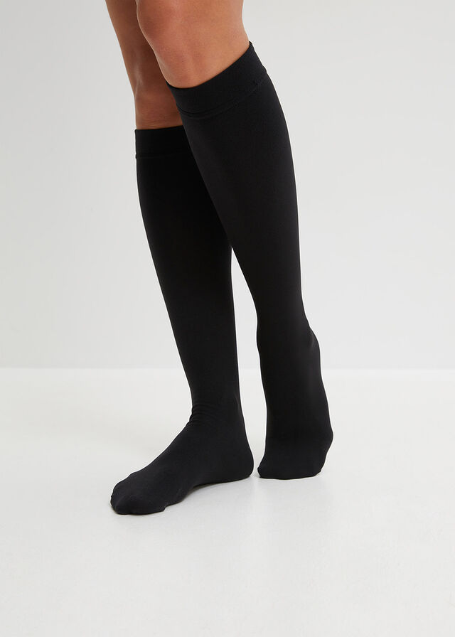 Podkolanówki termiczne (3 pary) 120 den, z nylonu ze spodnią stroną z polaru