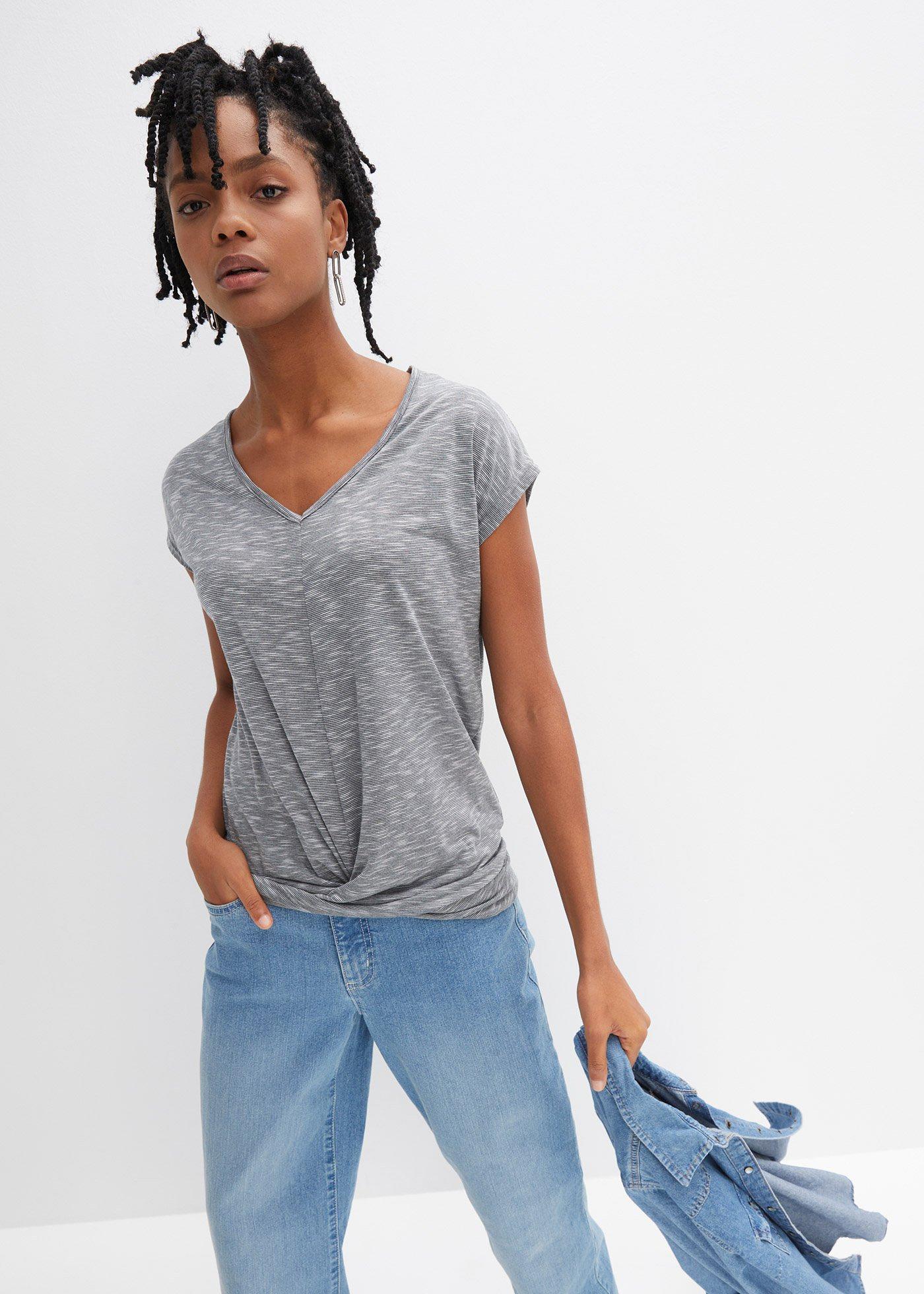 T-shirt z mieszanki wiskozy