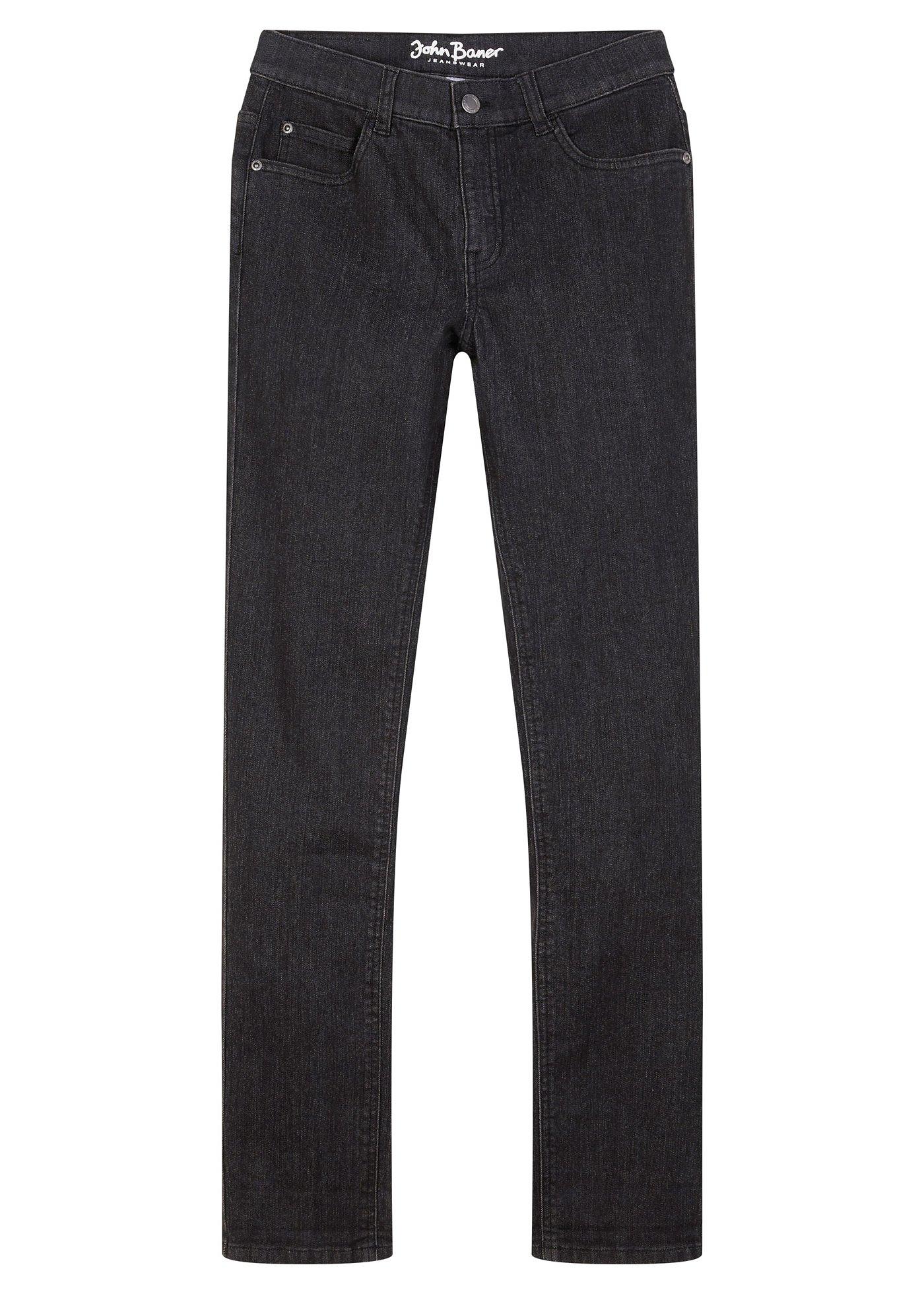 Dżinsy ze stretchem i regulowanym paskiem, proste nogawki, slim fit