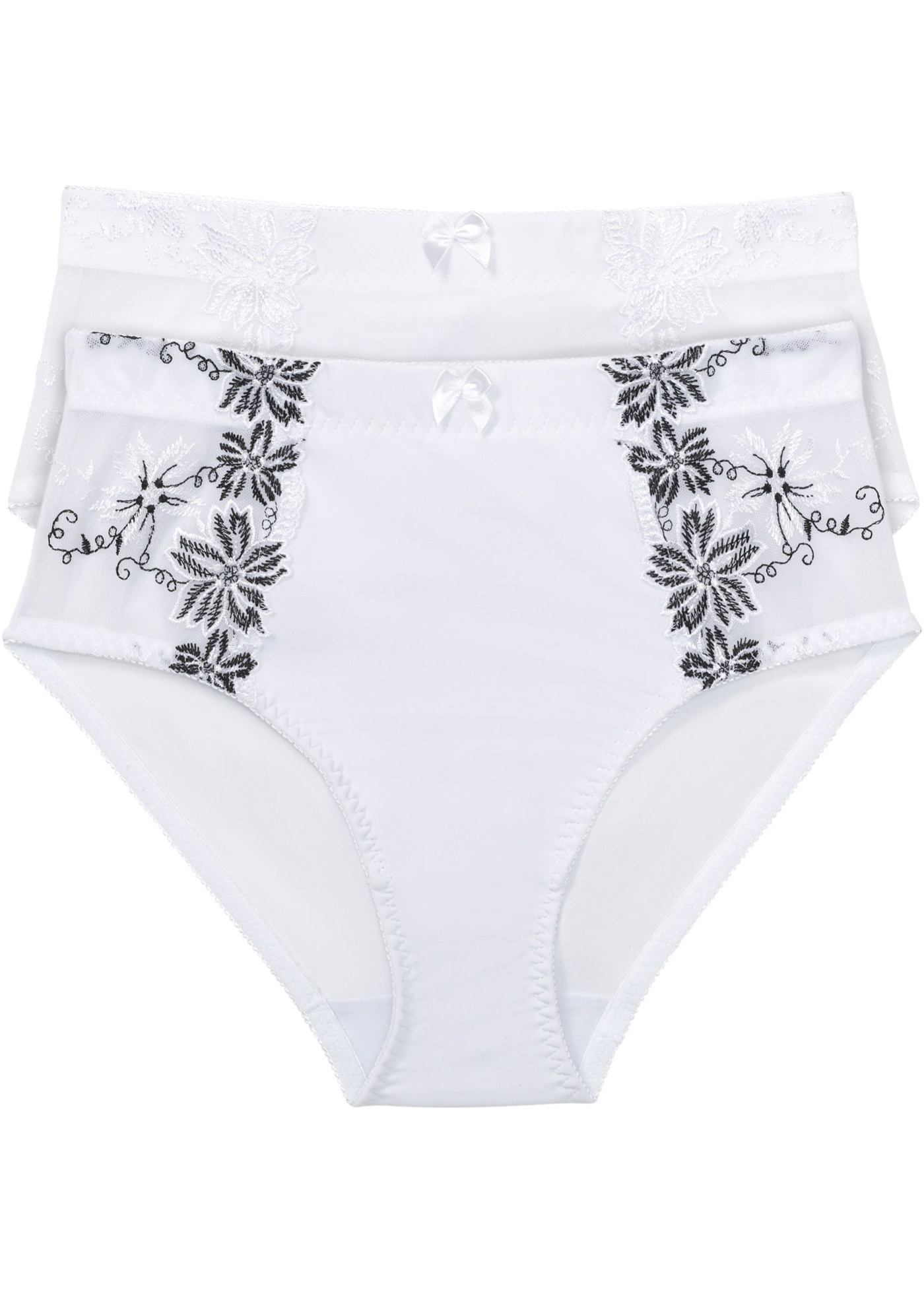 Figi modelujące z delikatną koronką (2 pary)