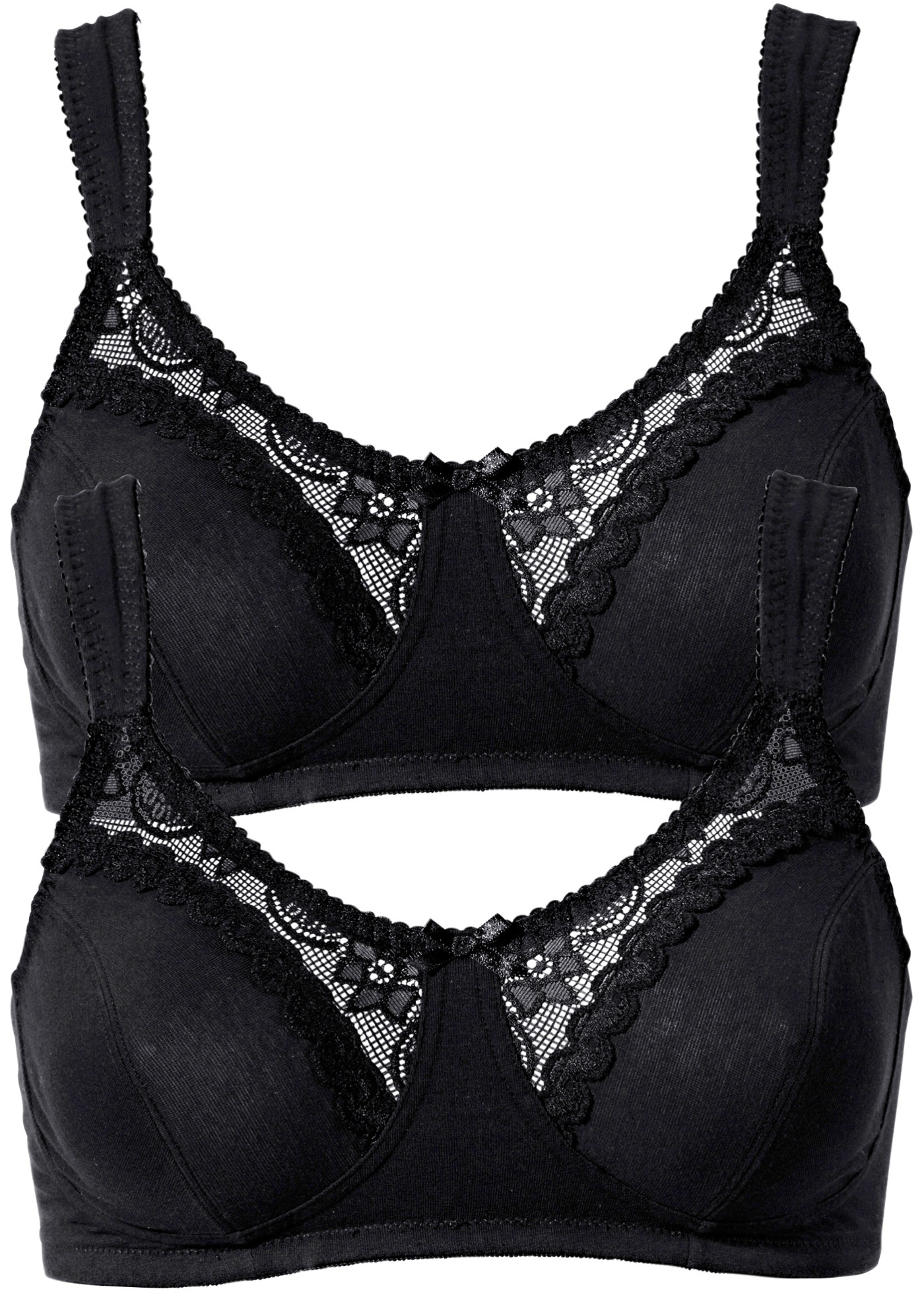 Biustonosz bez fiszbinów z bawełną organiczną (2 szt.)