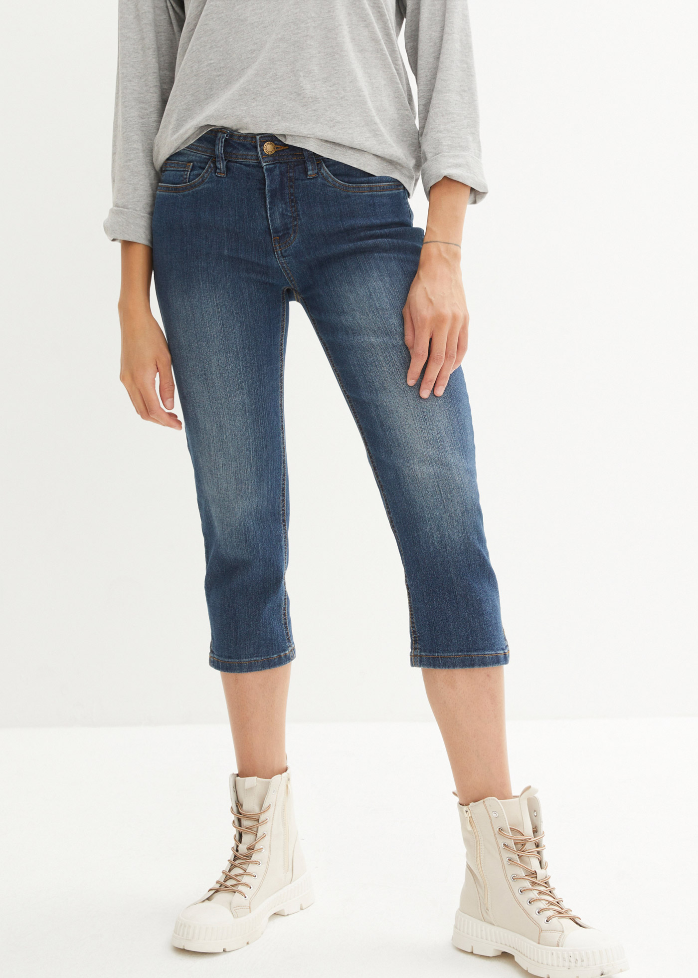 Dżinsy Slim Fit mid waist, cropped