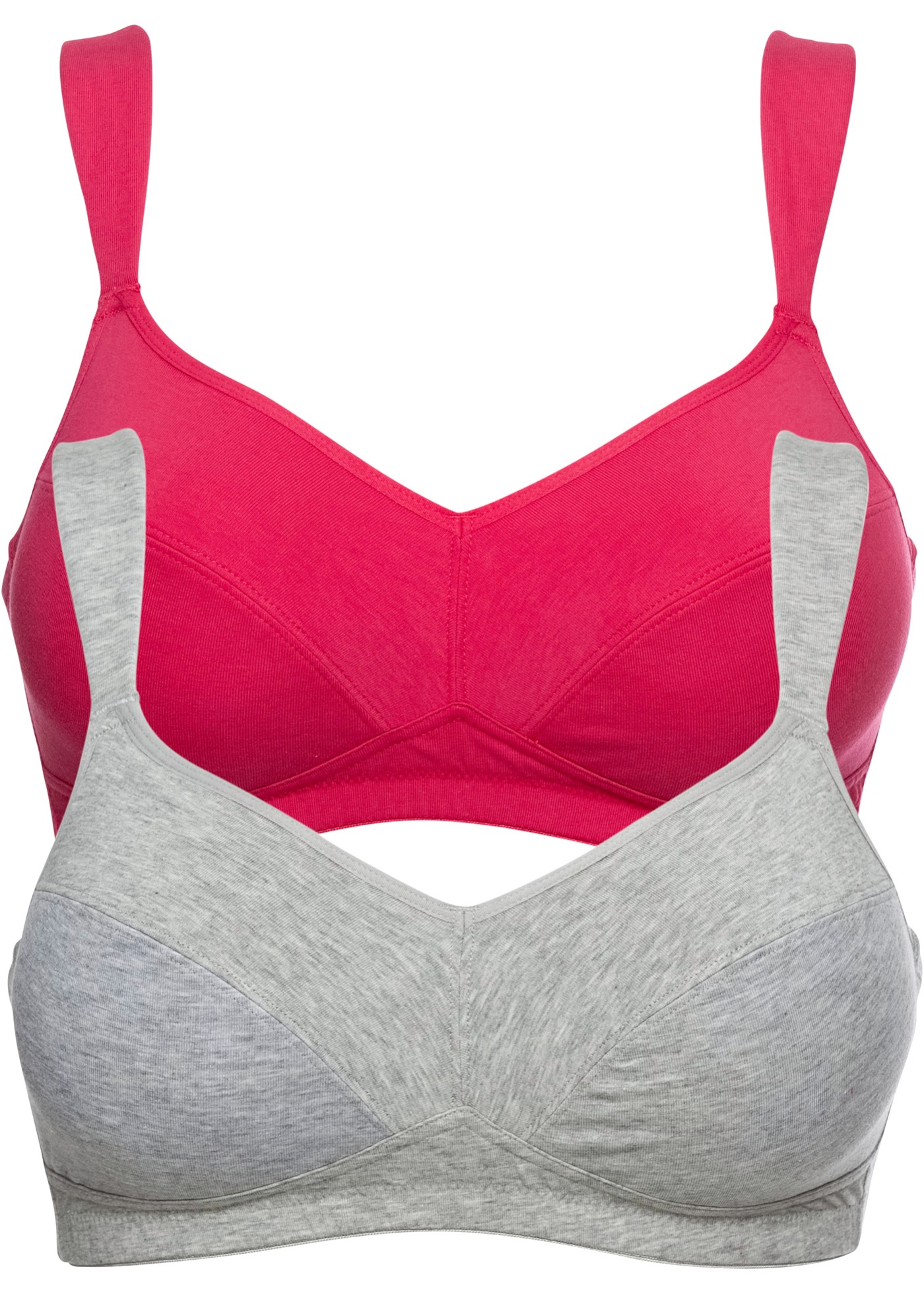 Biustonosz bez fiszbinów z bawełną organiczną (2 szt.)