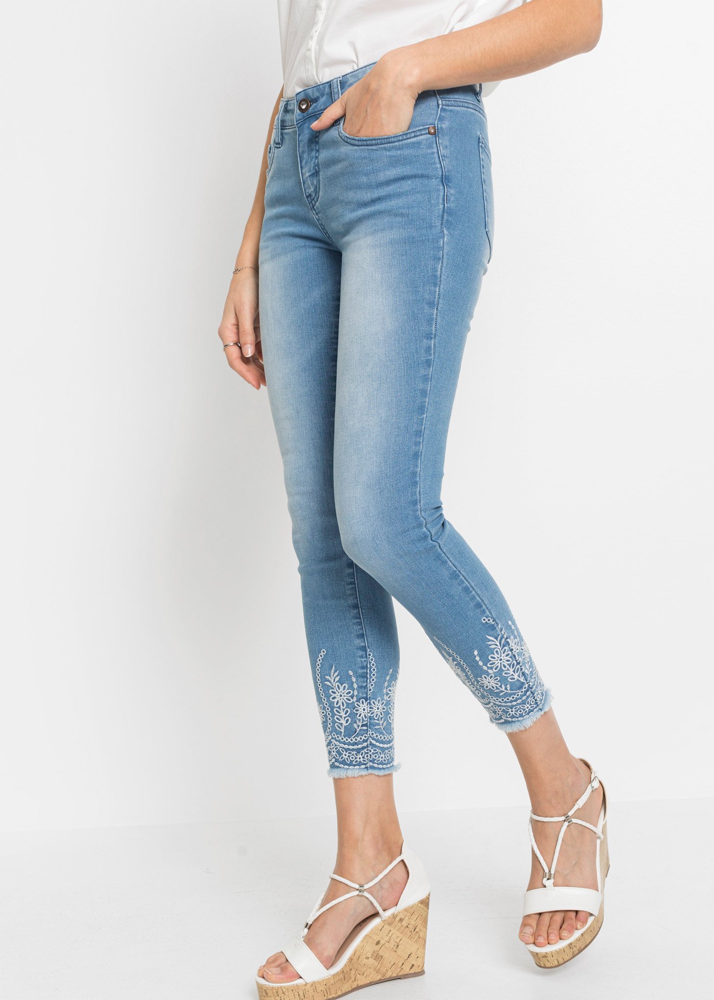 Dżinsy o kroju skinny, mid waist
