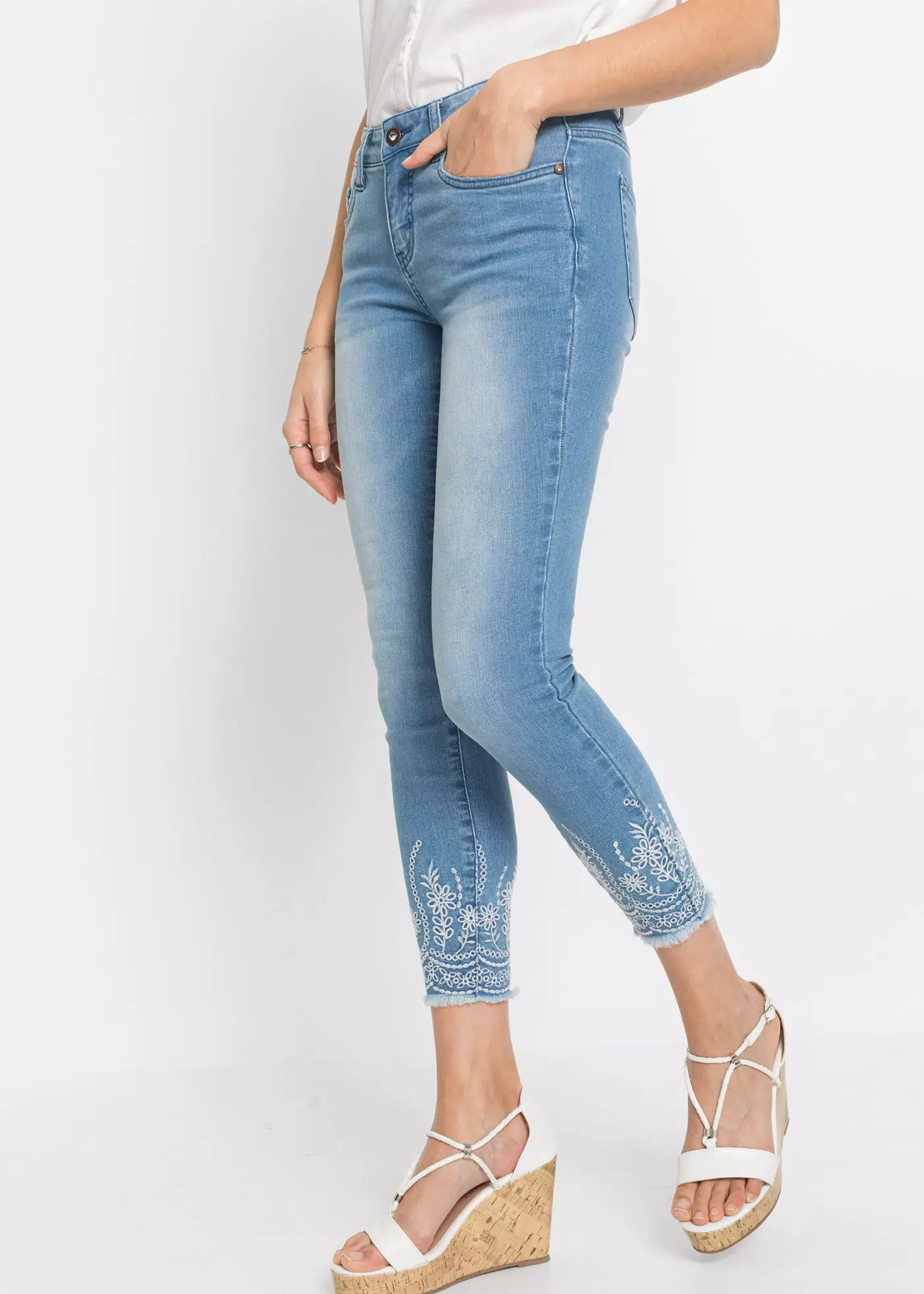 Dżinsy o kroju skinny, mid waist